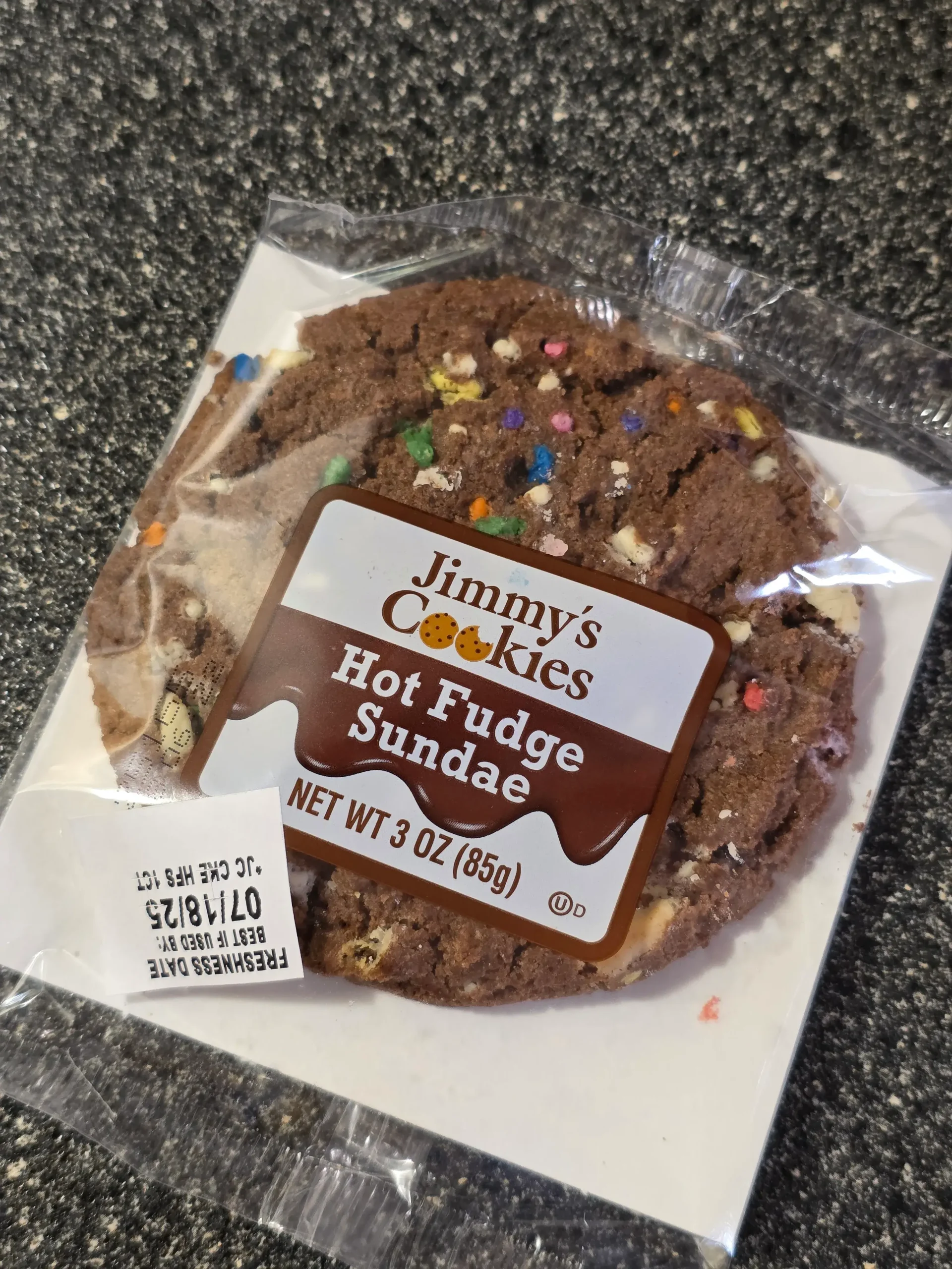 Jimmy's Cookies Hot Fudge Sundae Bakery Cookie.