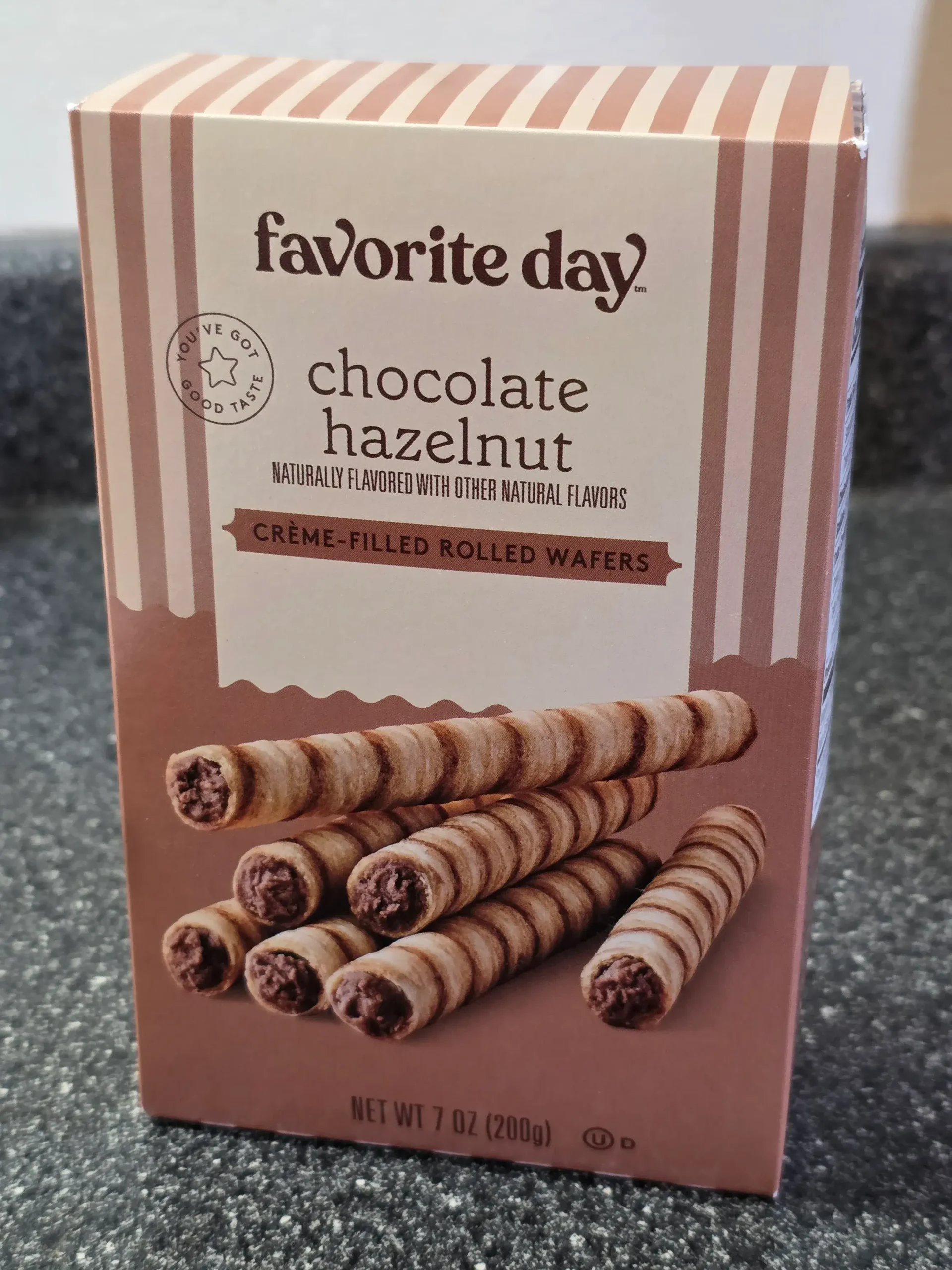 Target Favorite Day Chocolate Hazelnut Filled Rolled Wafers.