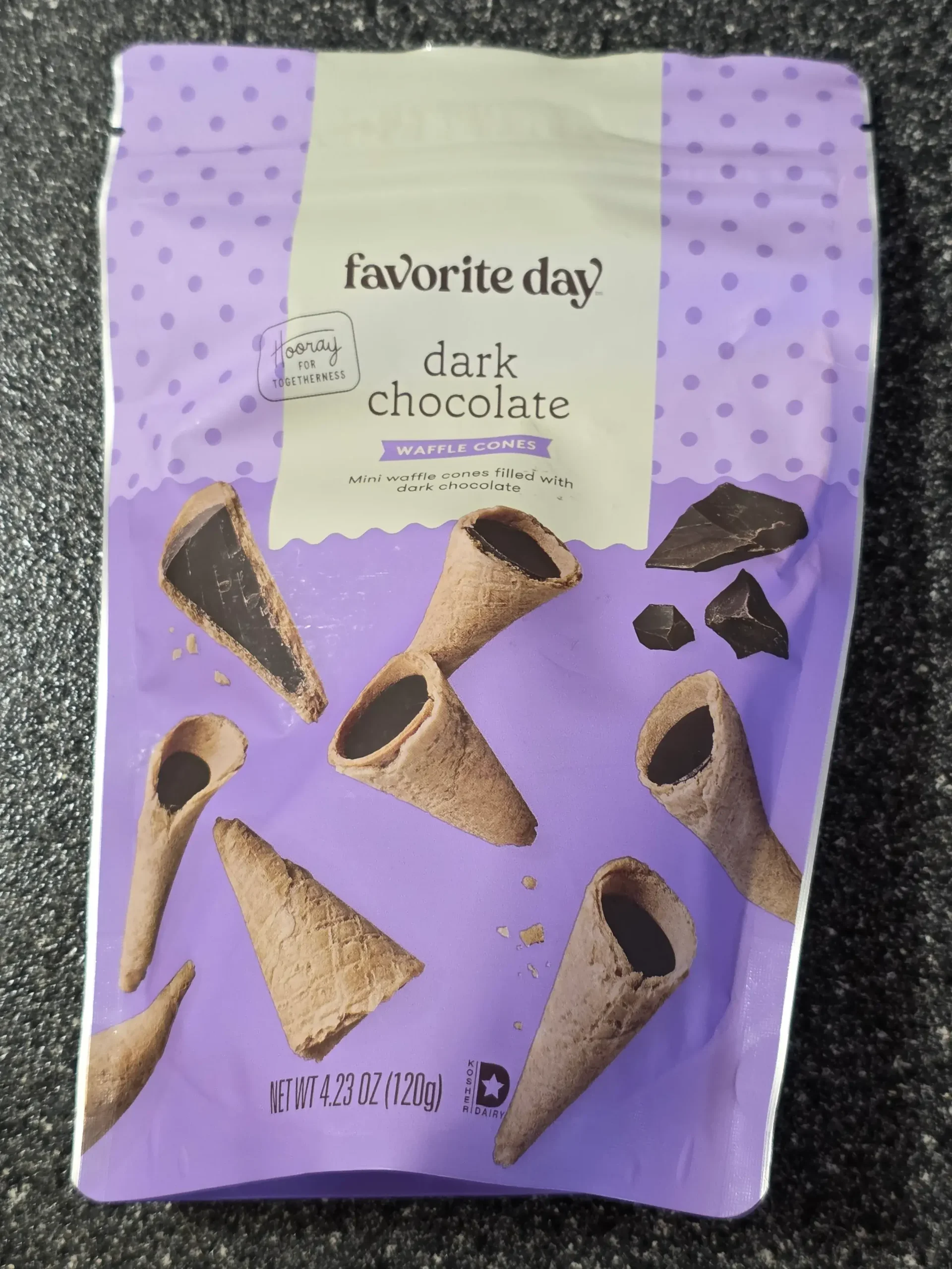 Target Favorite Day Dark Chocolate Filled Waffle Cones.