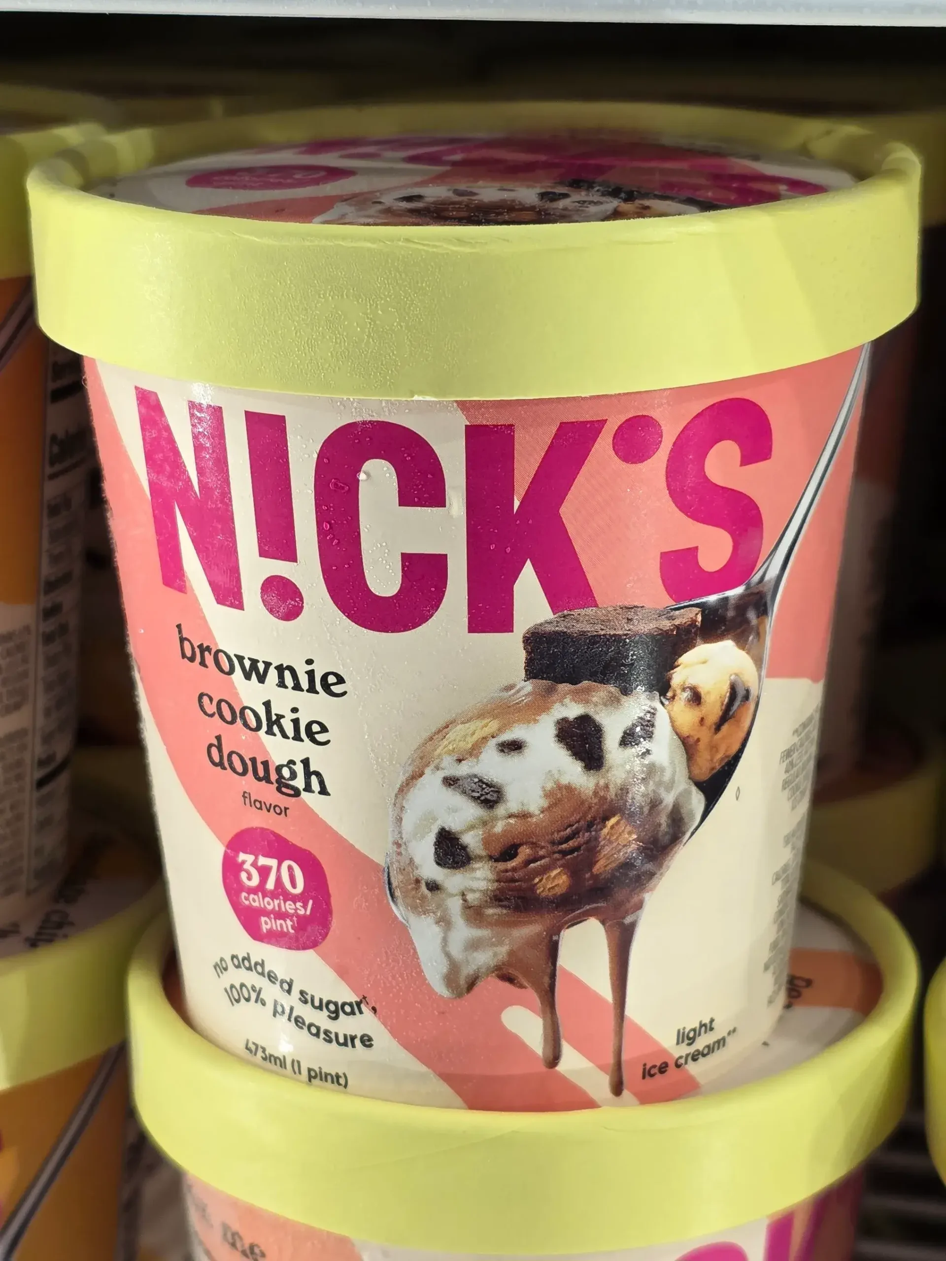 Nick's Brownie Cookie Dough Ice Cream.