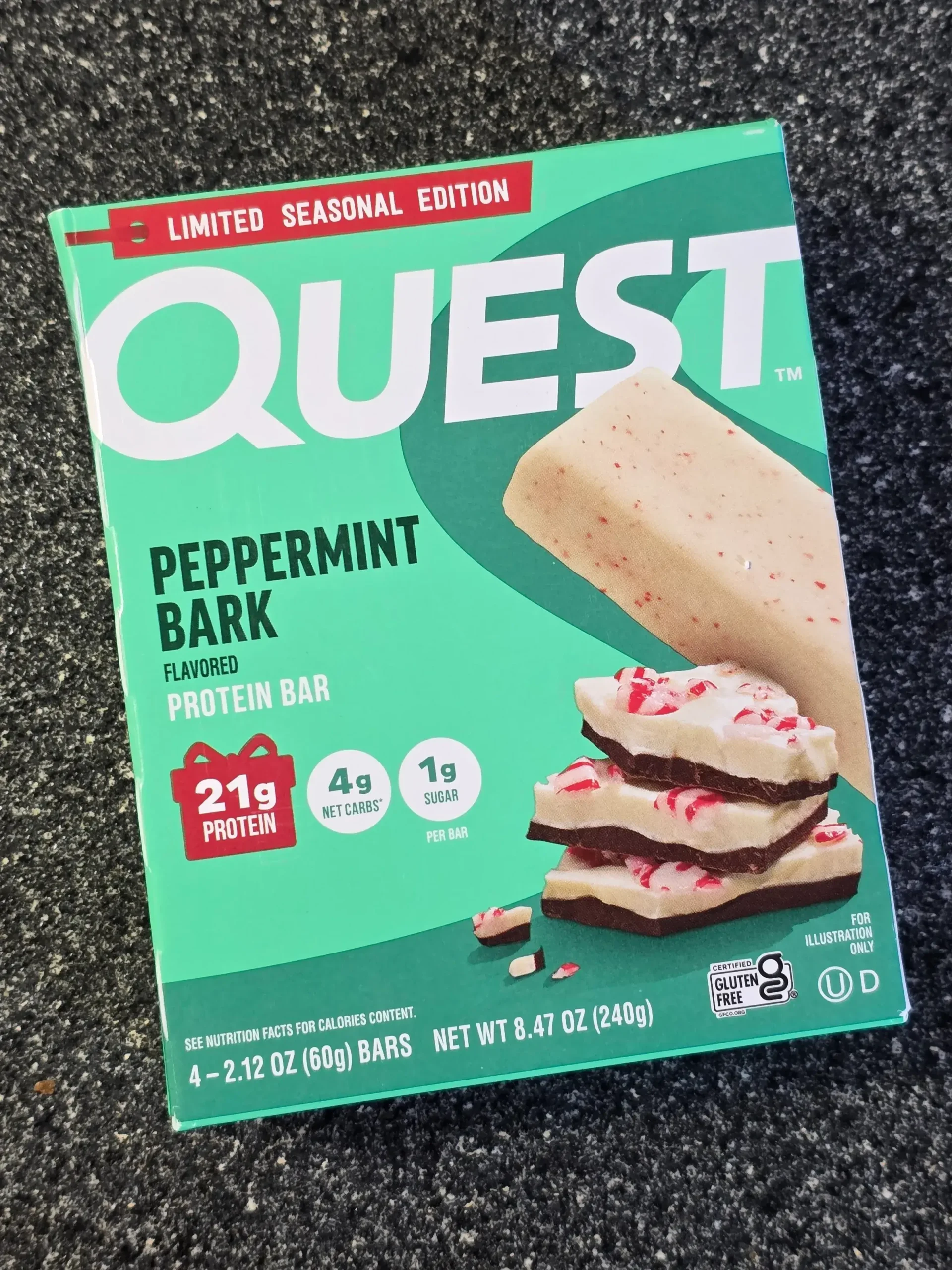 Quest Peppermint Bar Protein Bar.