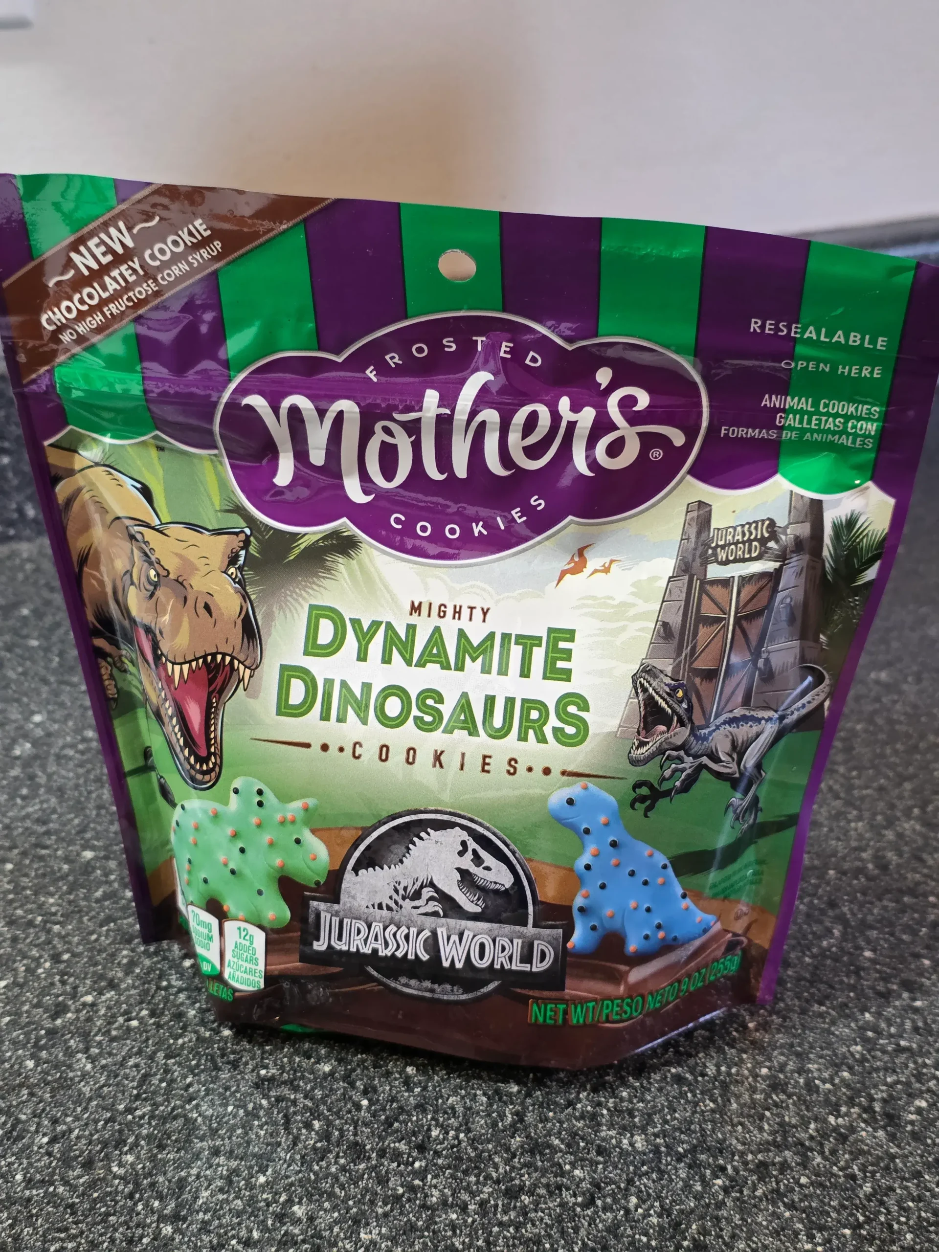 Mother's Mighty Dynamite Dinosaurs Frosted Chocolatey Cookies (Jurassic World).