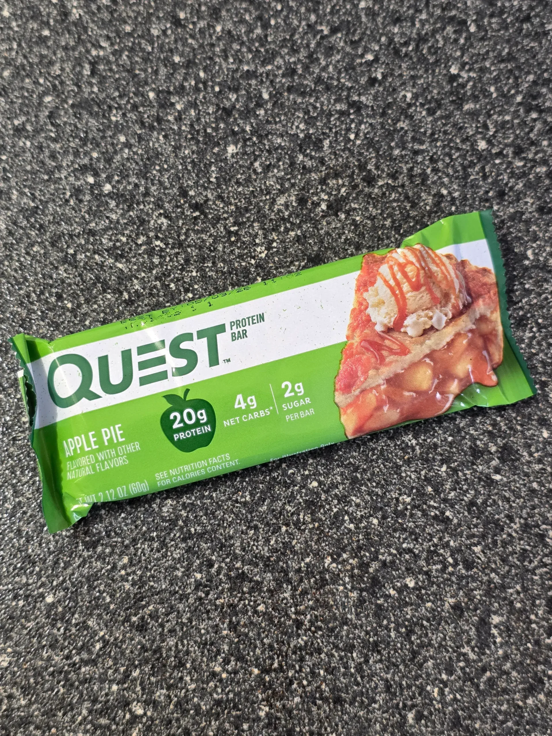 Quest Apple Pie Flavored Protein Bar.