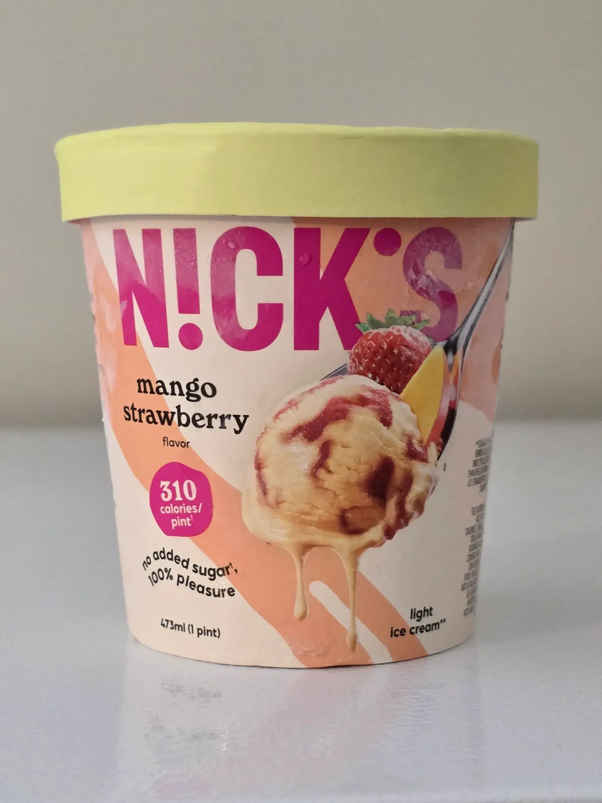 Nick's Mango Strawberry Ice Cream.