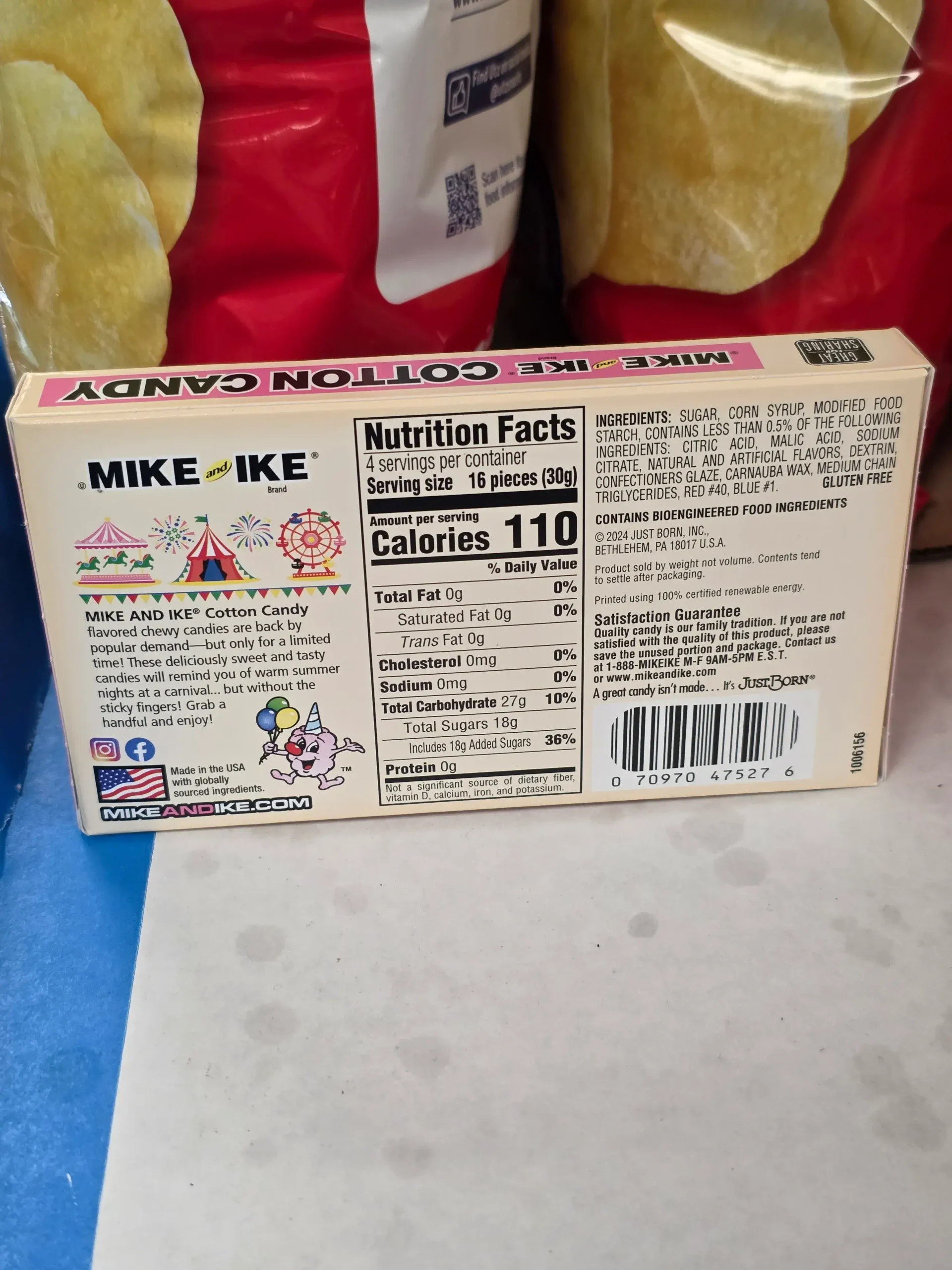 Mike and Ike Cotton Candy Candies.