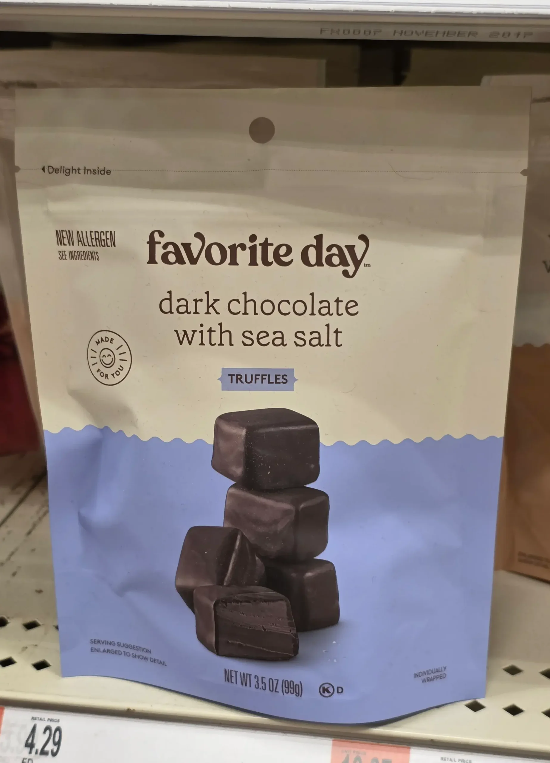 Favorite Day Dark Chocolate with Sea Salt Truffles.