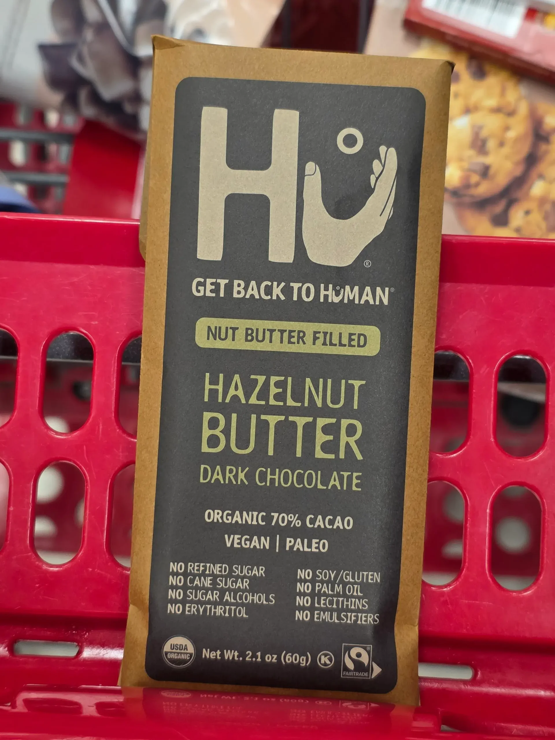 Hu Nut Butter Hazelnut Butter Dark Chocolate Bar.