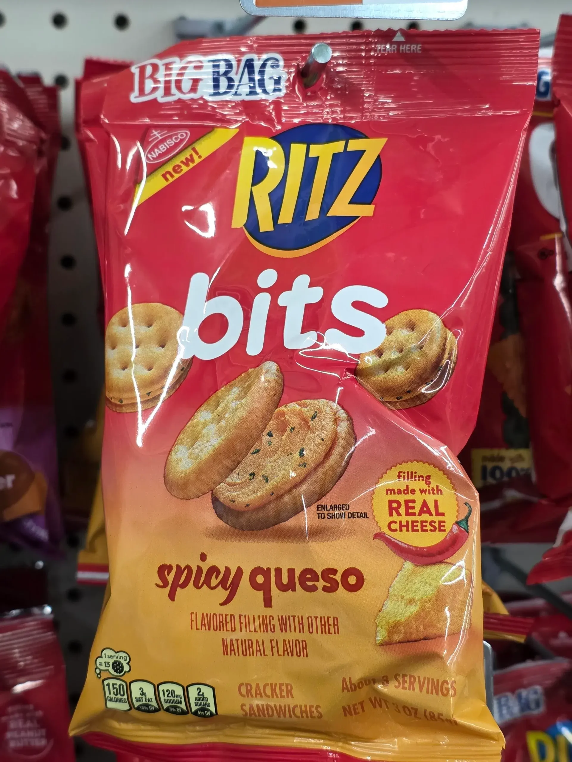 Ritz Bits Spicy Queso.