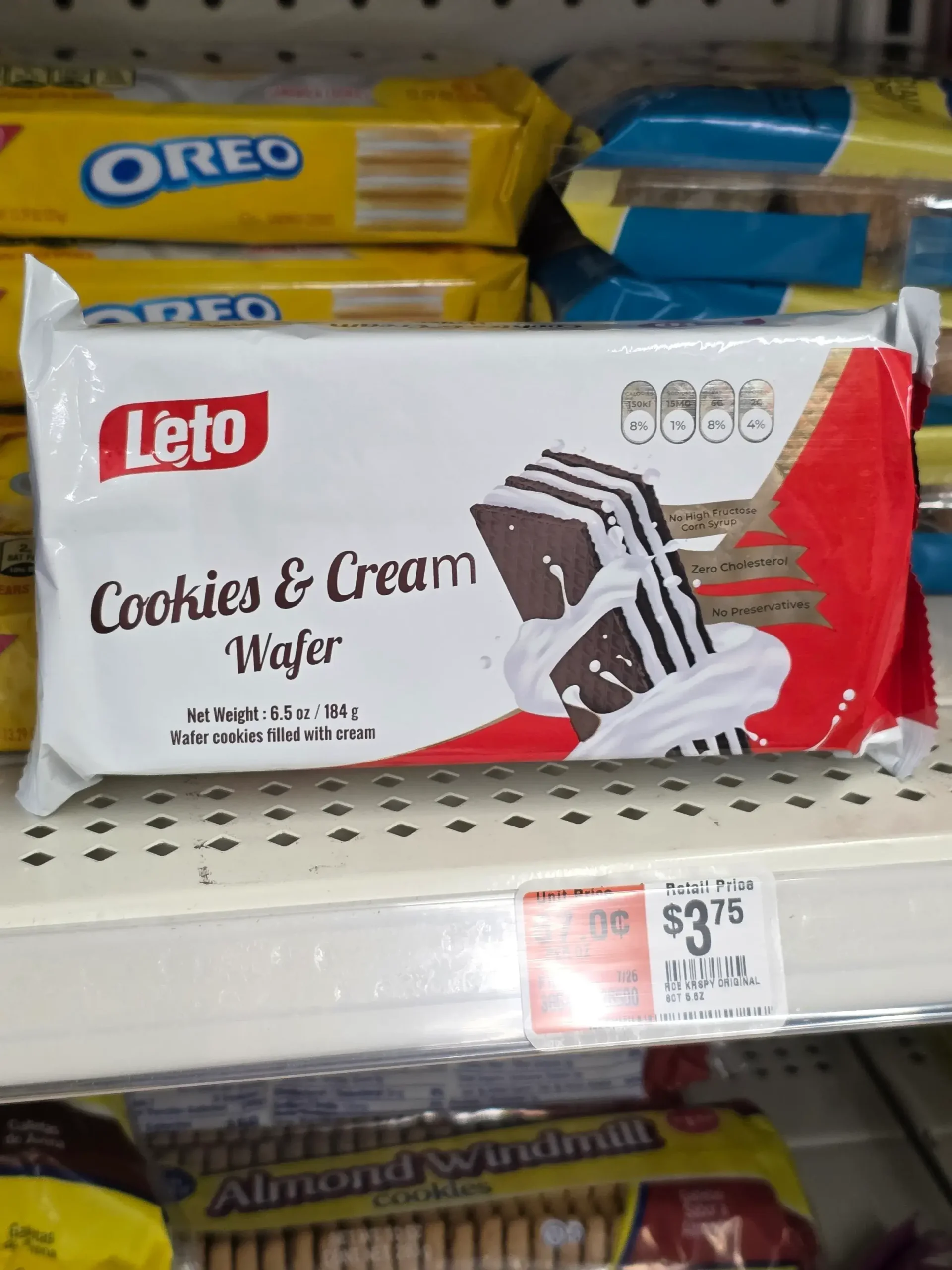 Leto Cookies & Cream Wafer.