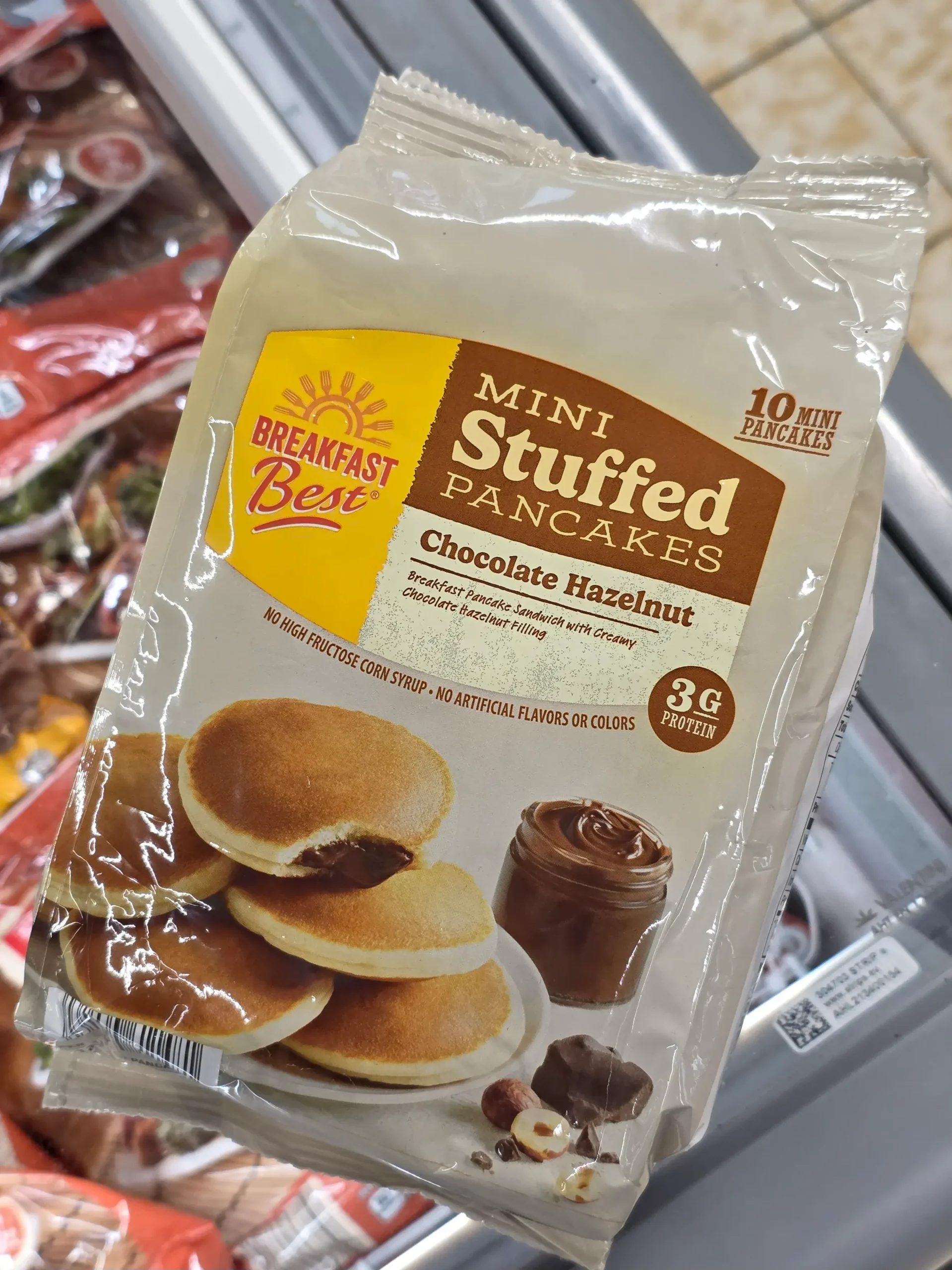 Breakfast Best Chocolate Hazelnut Mini Stuffed Pancakes.