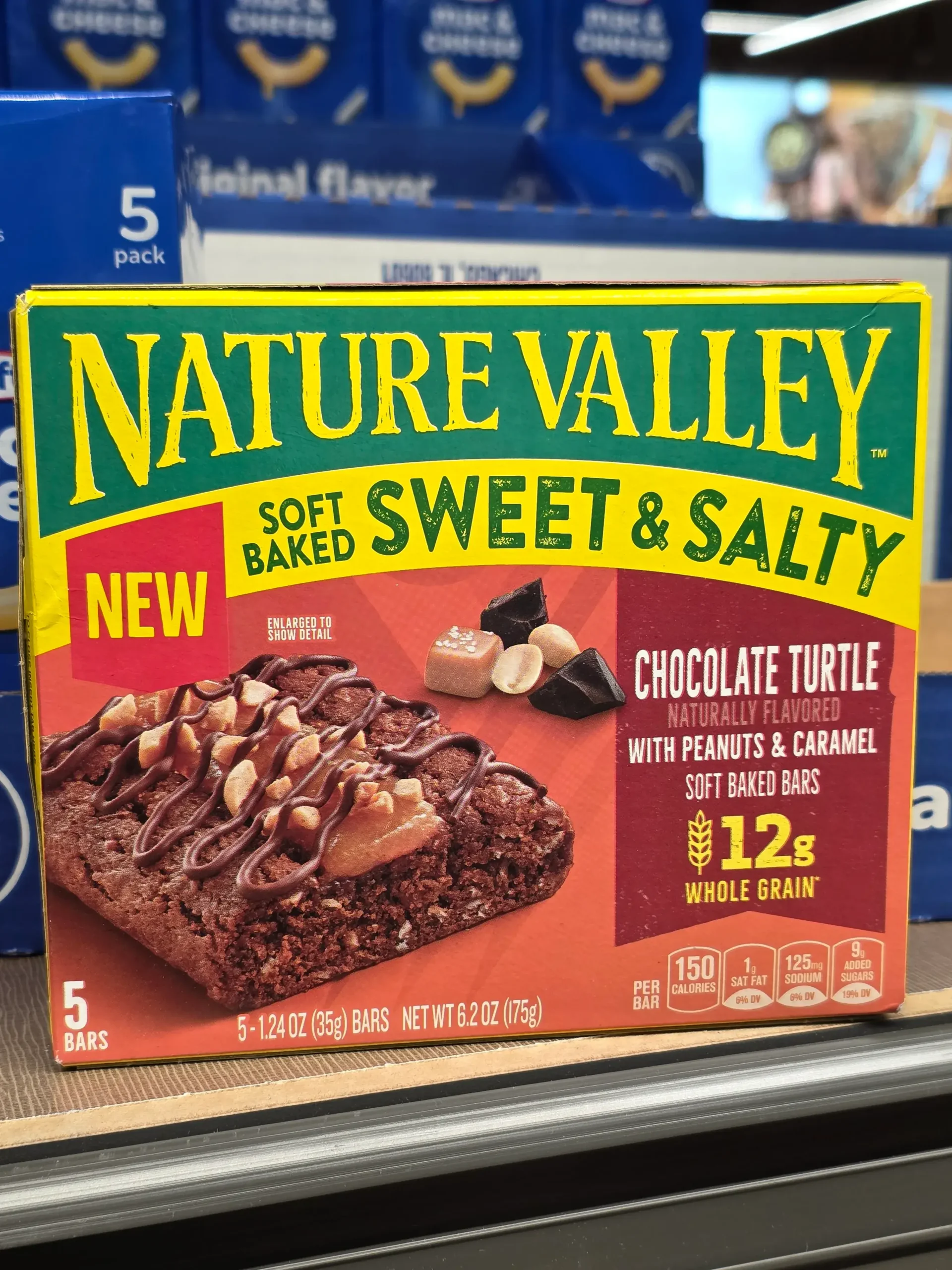 Nature Valley Chocolate Turtle with Peanut & Caramel Soft Baked Bars.