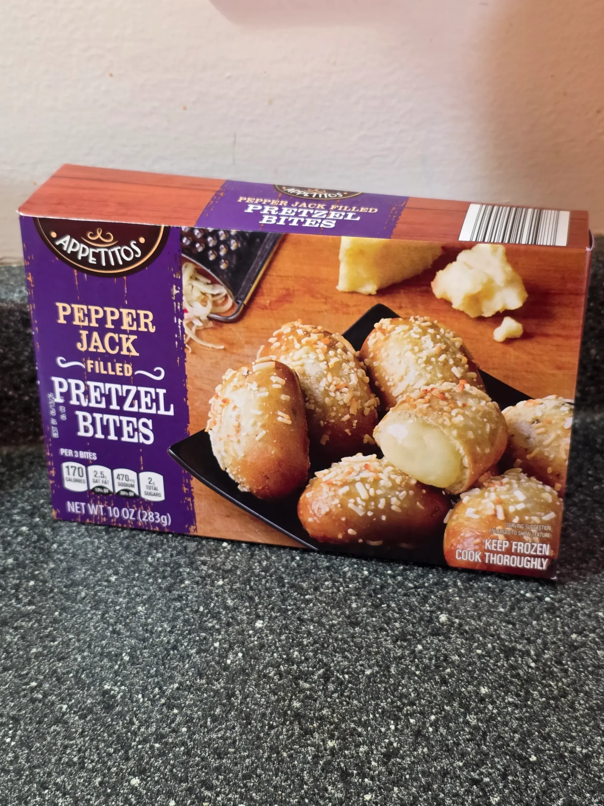 Aldi Appetitos Pepper Jack Filled Pretzel Bites.