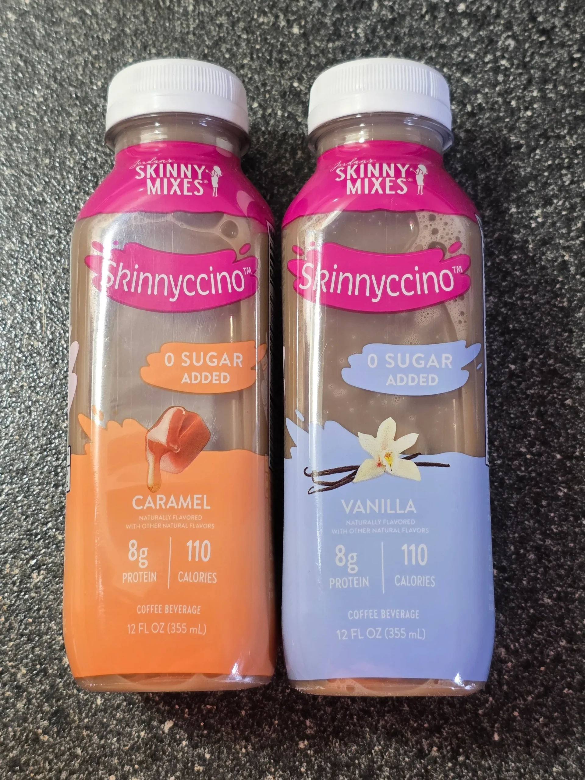 Jordan's Skinny Mixes Skinnyccino Caramel and Vanilla.