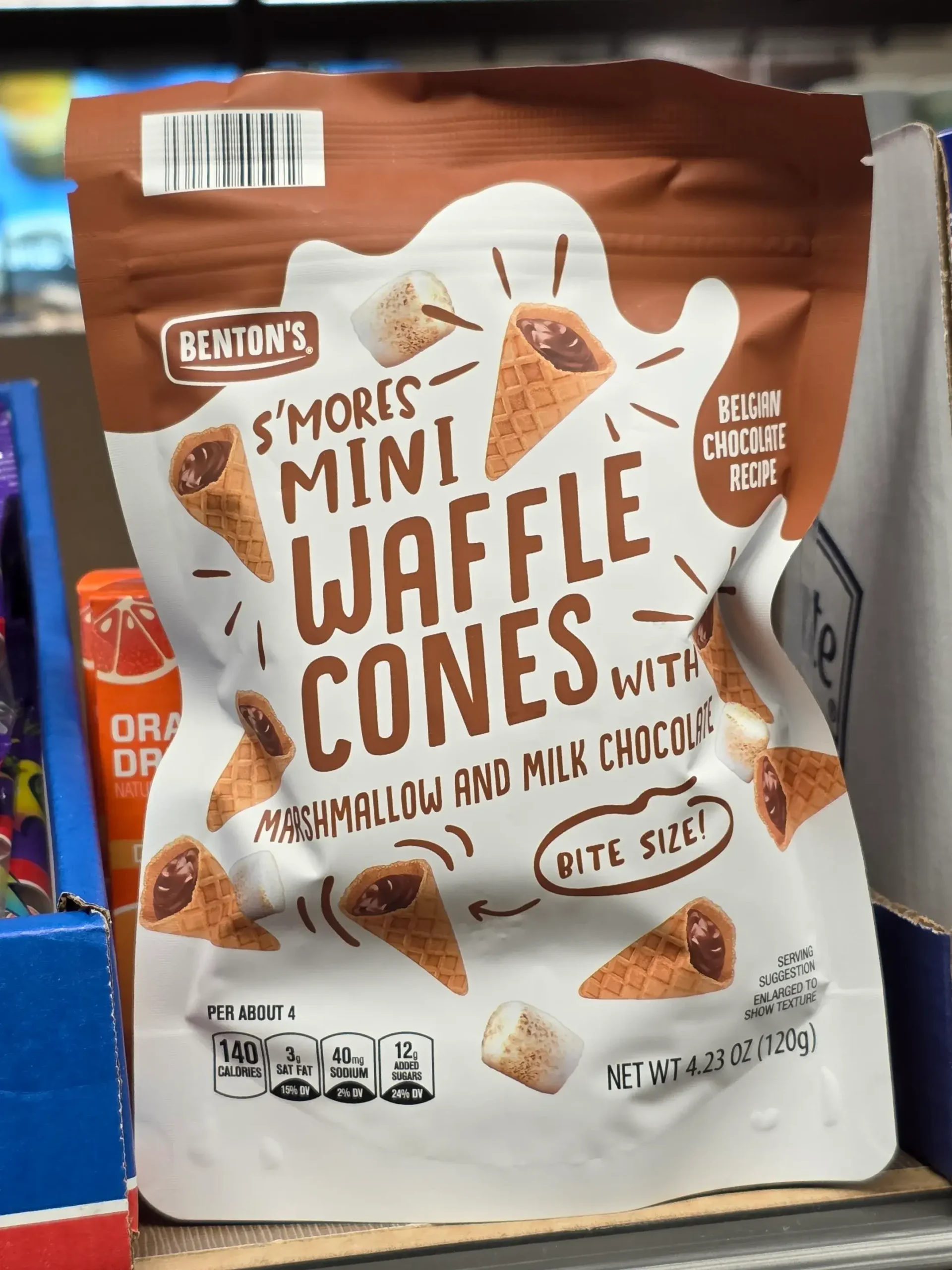 Benton's S'mores Mini Waffle Cones with Marshmallow and Milk Chocolate.