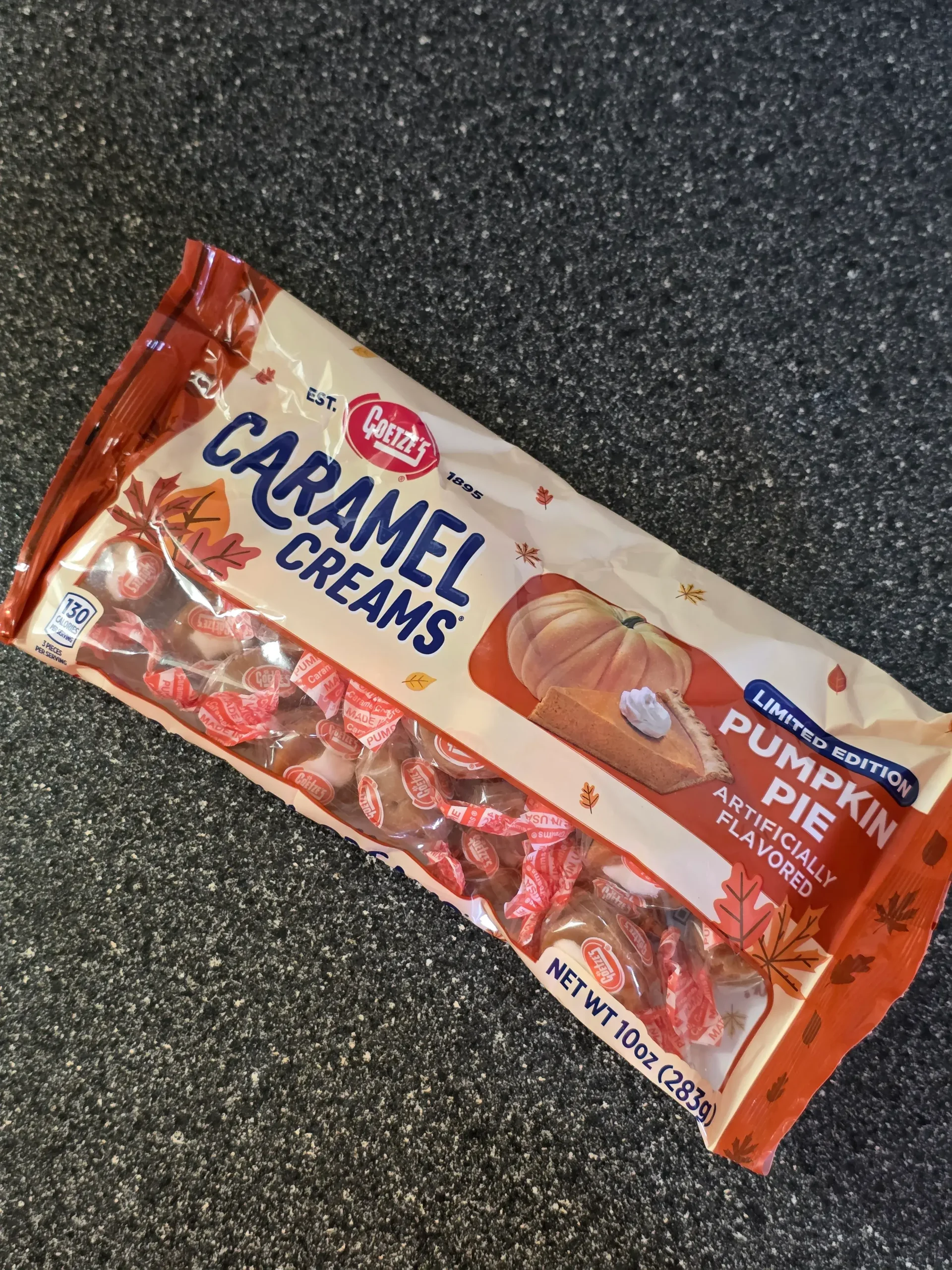 Goetze's Limited Edition Pumpkin Pie Caramel Creams.