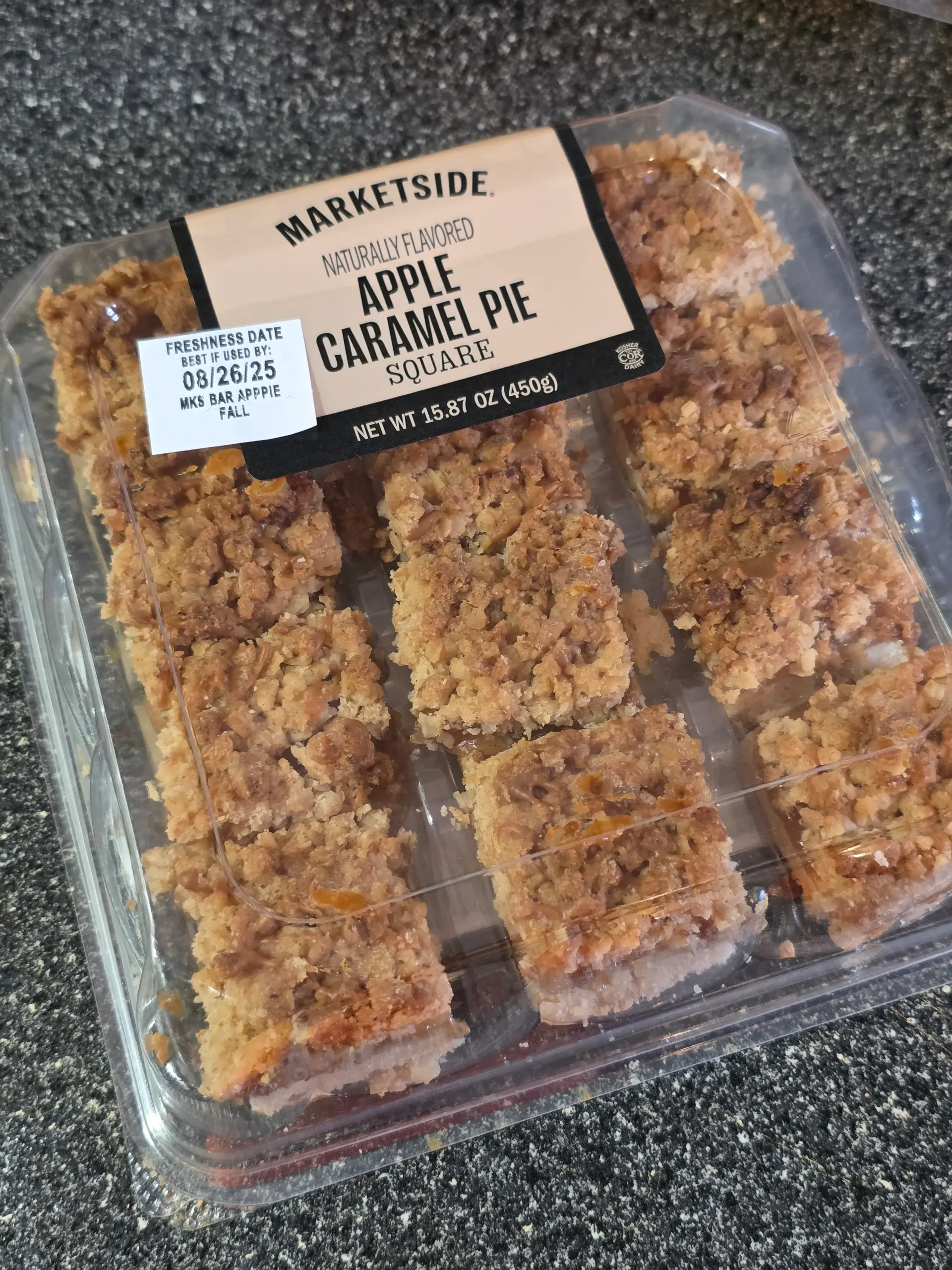 Walmart Marketside Apple Caramel Pie Square.