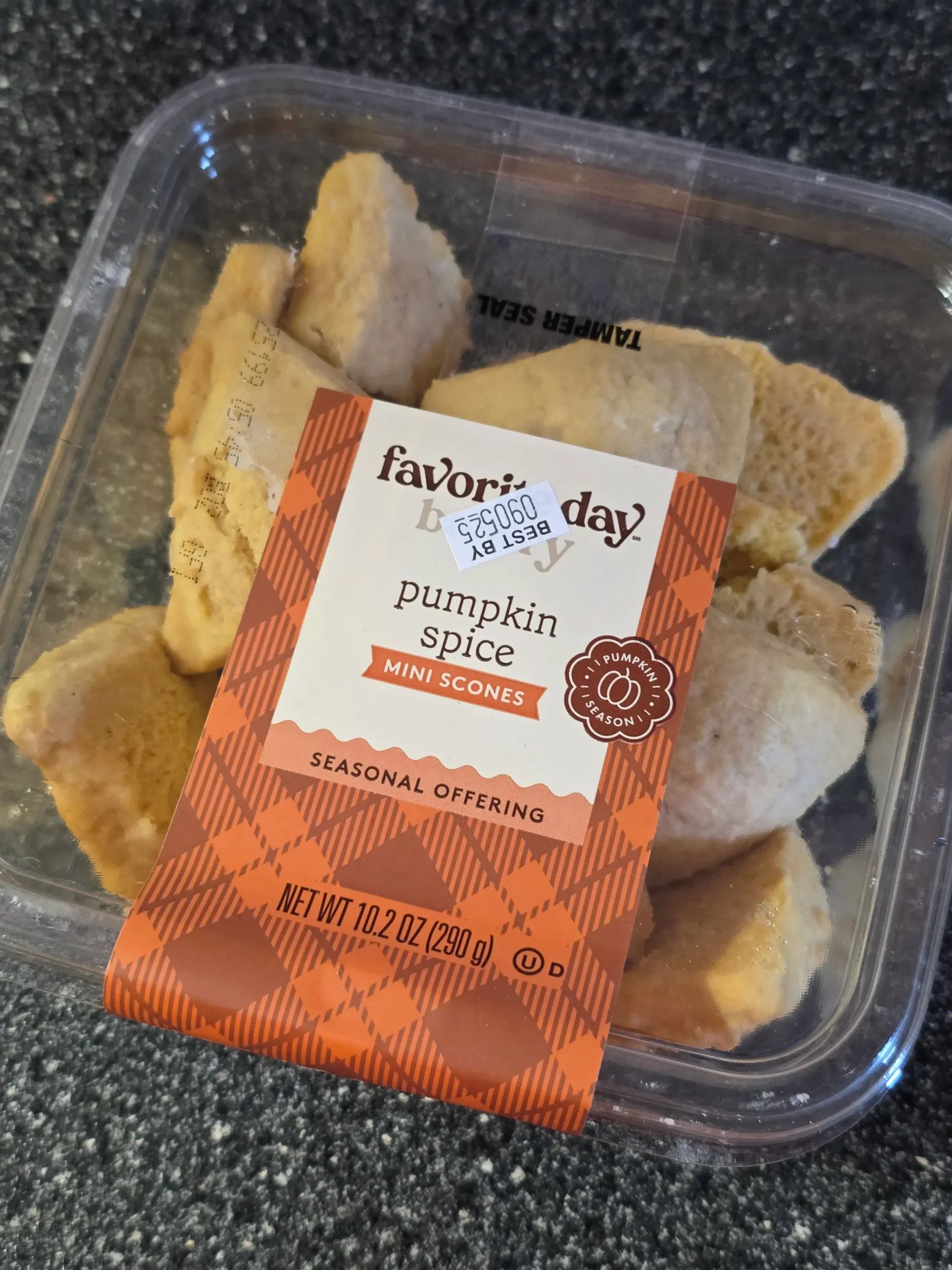 Favorite Day Bakery Pumpkin Spice Mini Scones.