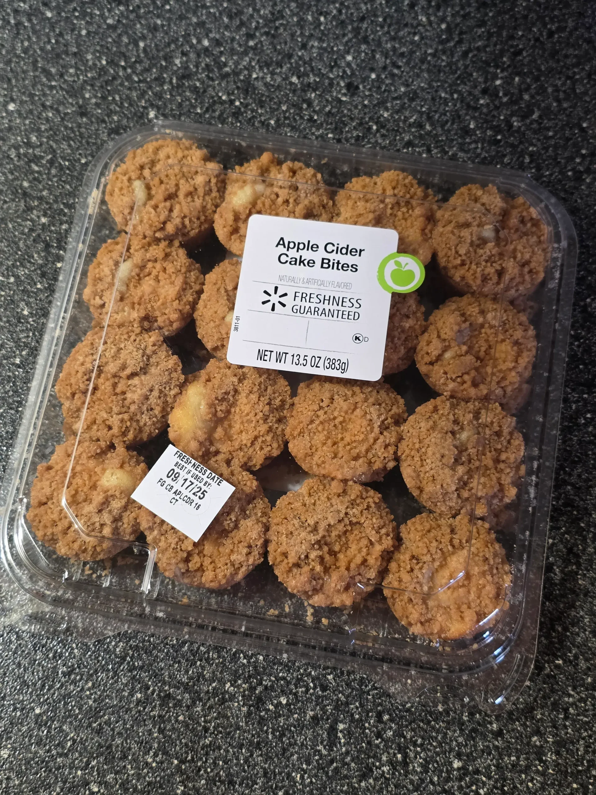 Walmart Freshness Guaranteed Apple Cider Cake Bites.