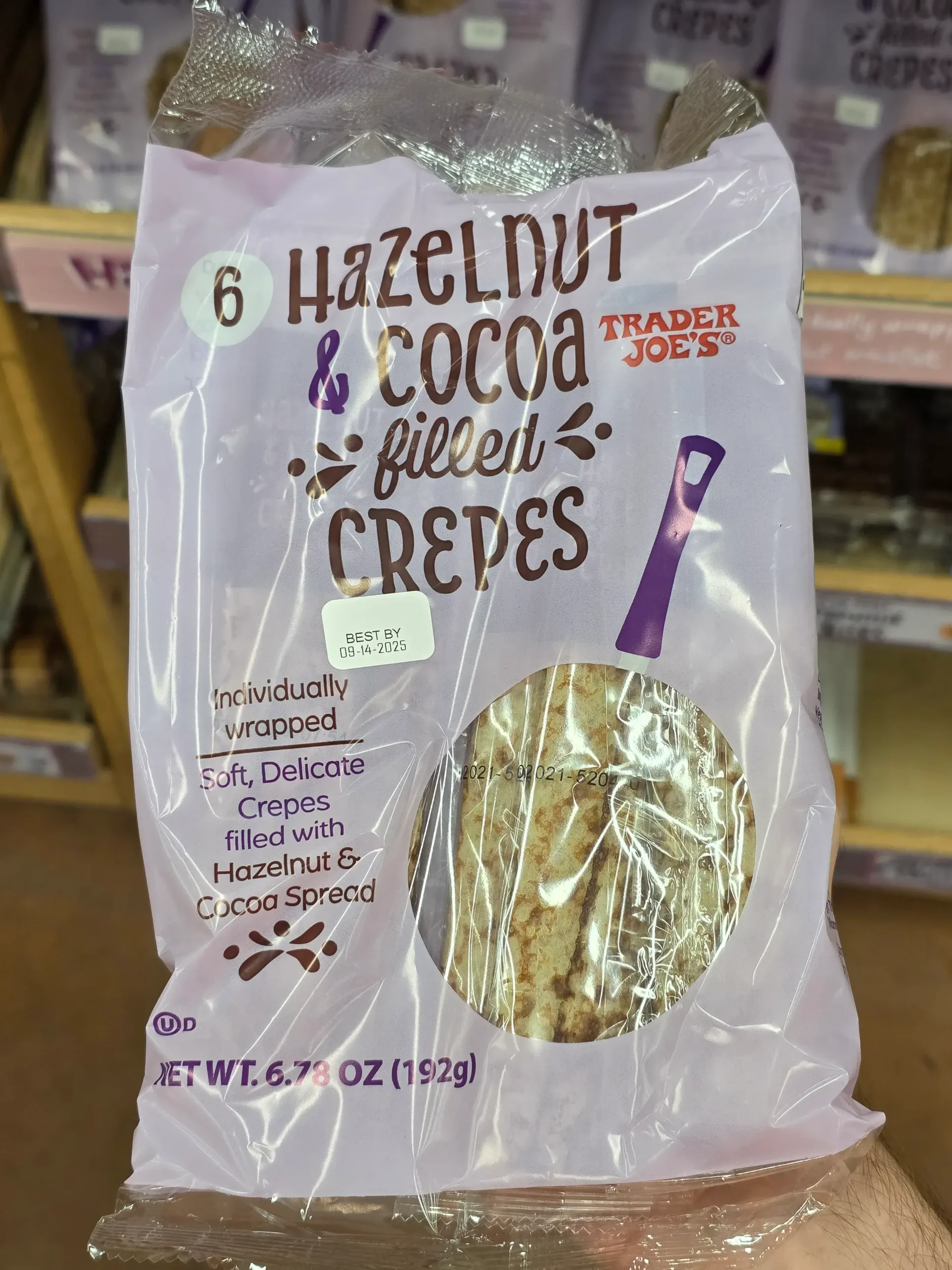 Trader Joe's Hazelnut & Cocoa Filled Crepes.