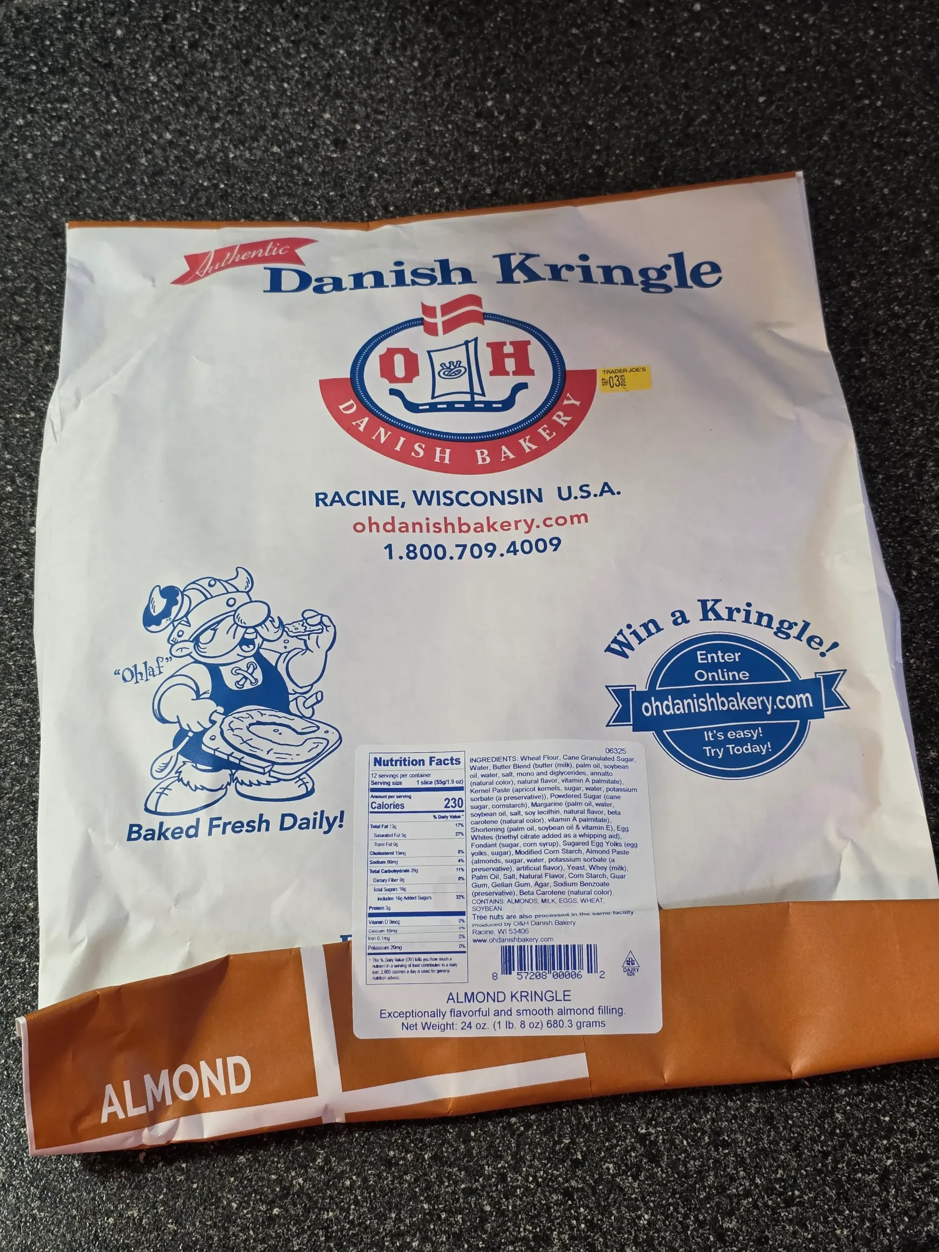 Trader Joe's Almond Danish Kringle.