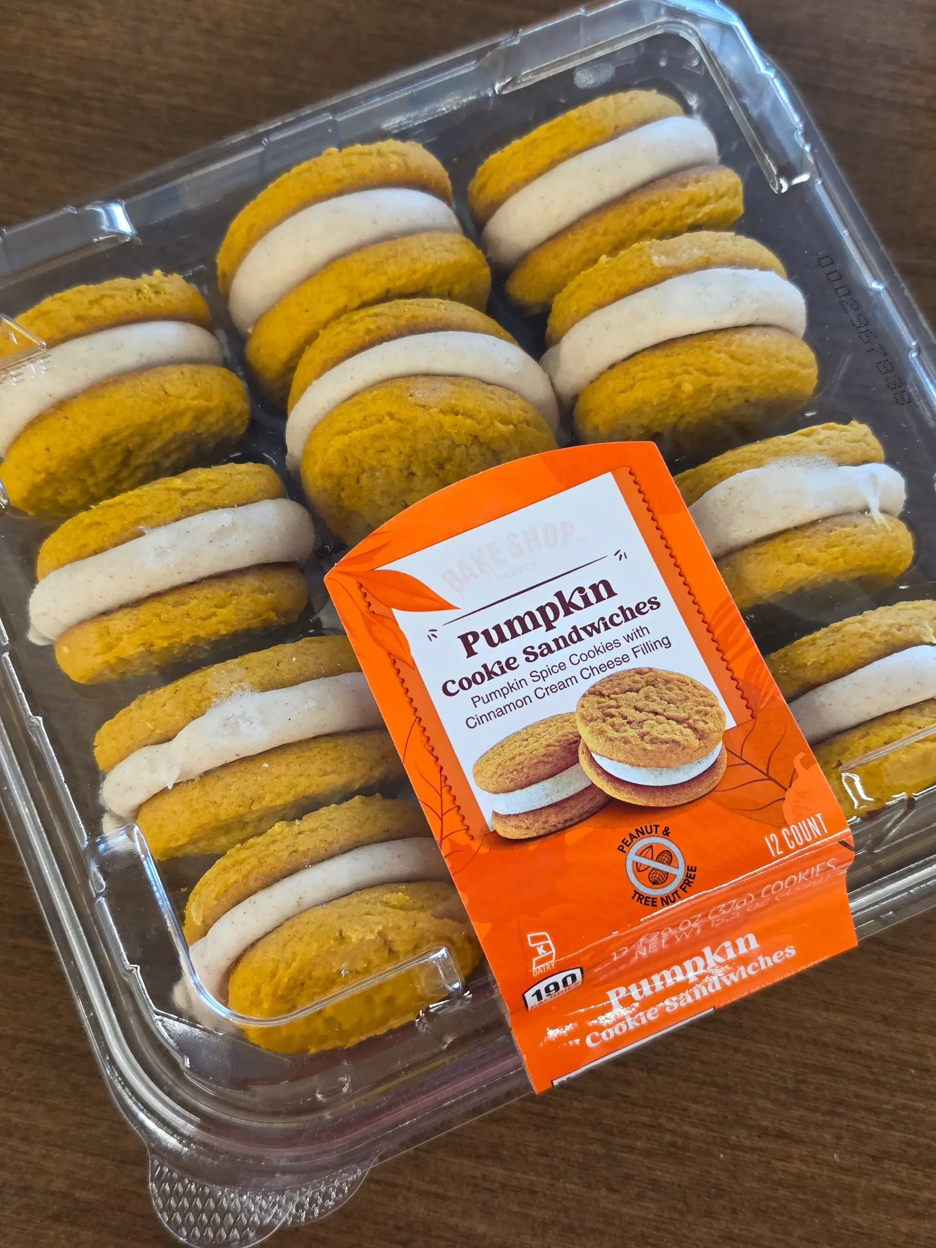 Aldi Bake Shop Pumpkin Cookie Sandwiches.