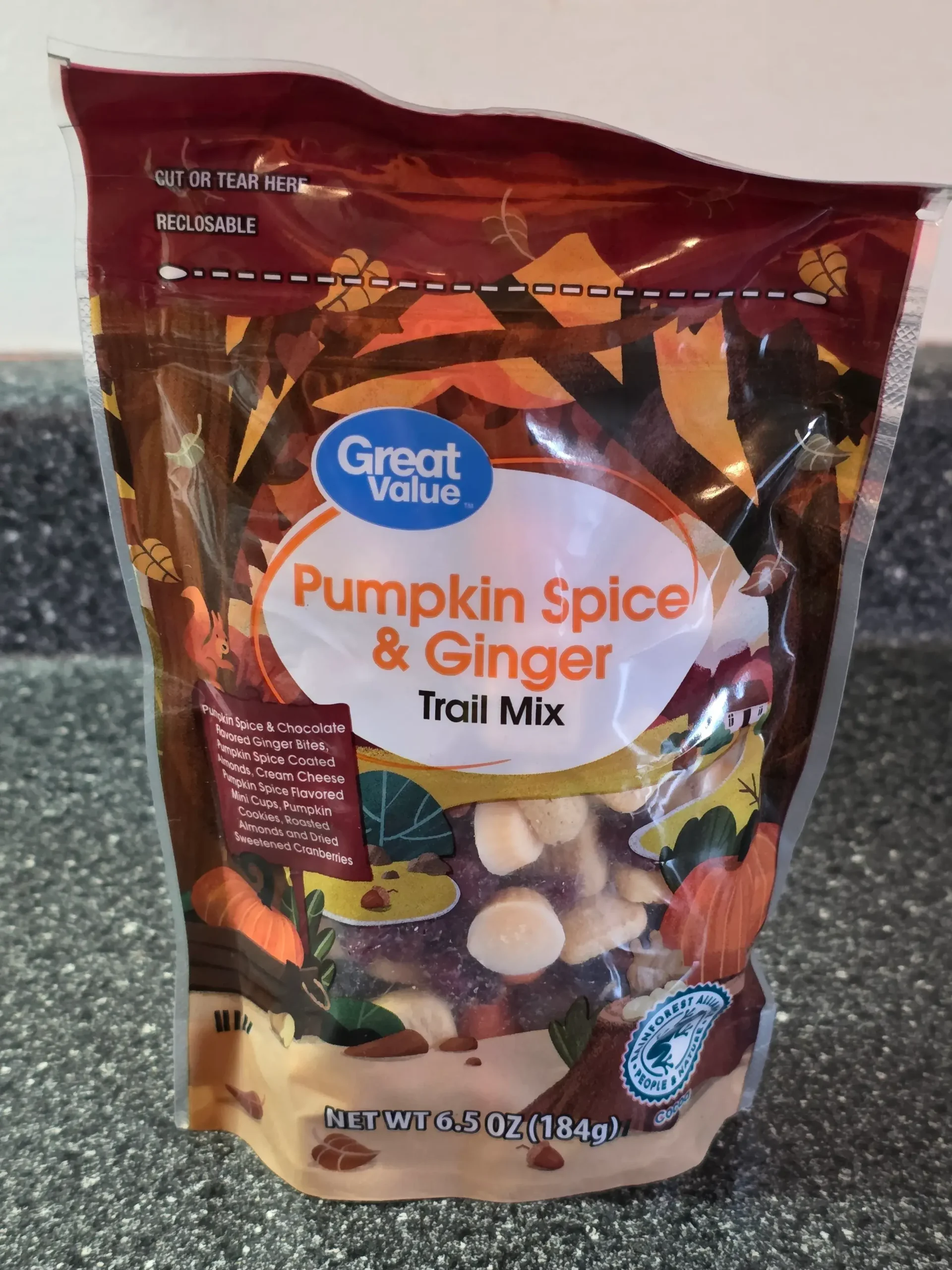 Great Value Pumpkin Spice & Ginger Trail Mix.