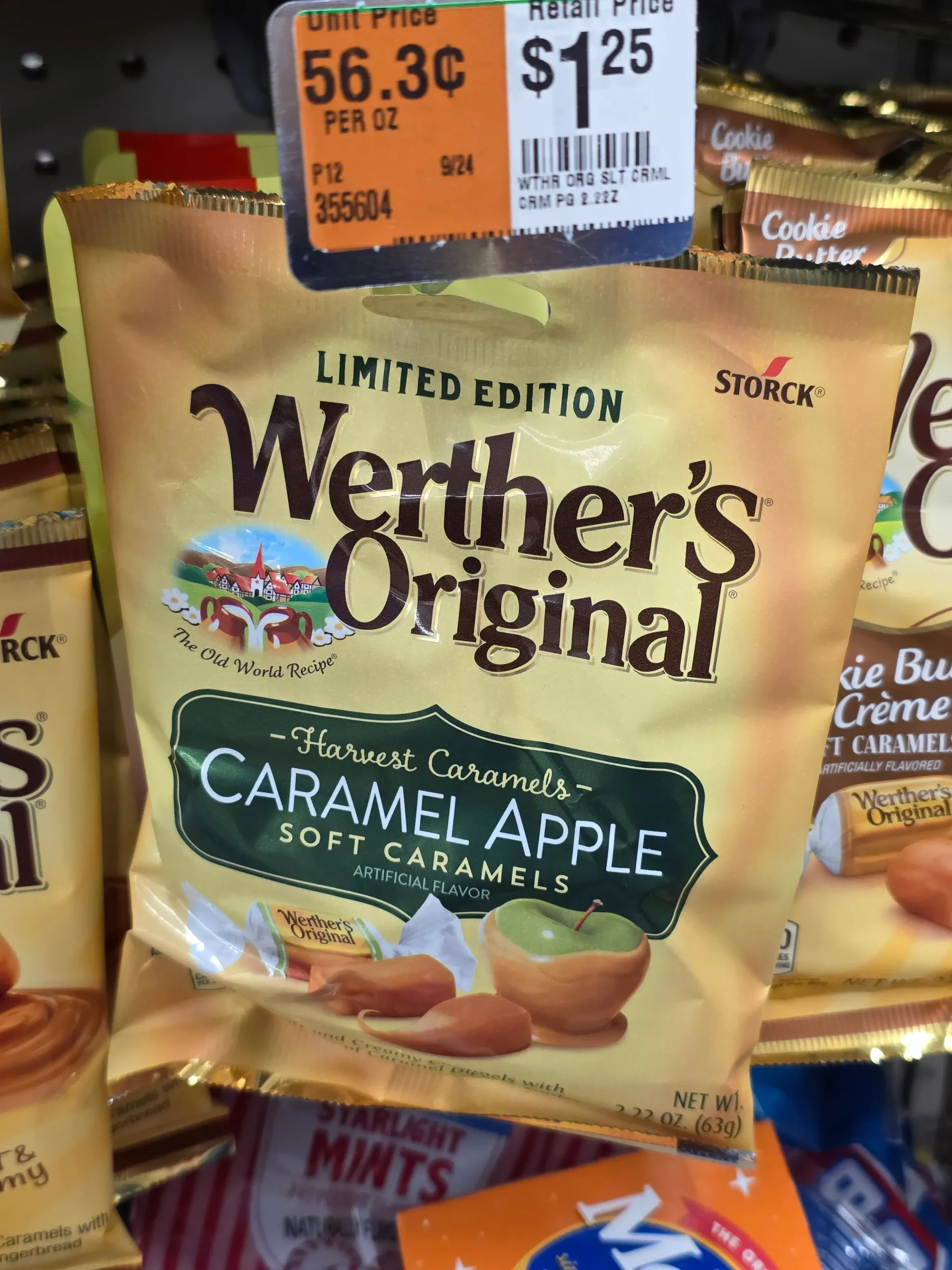 Limited Edition Werther's Original Caramel Apple Soft Caramels.