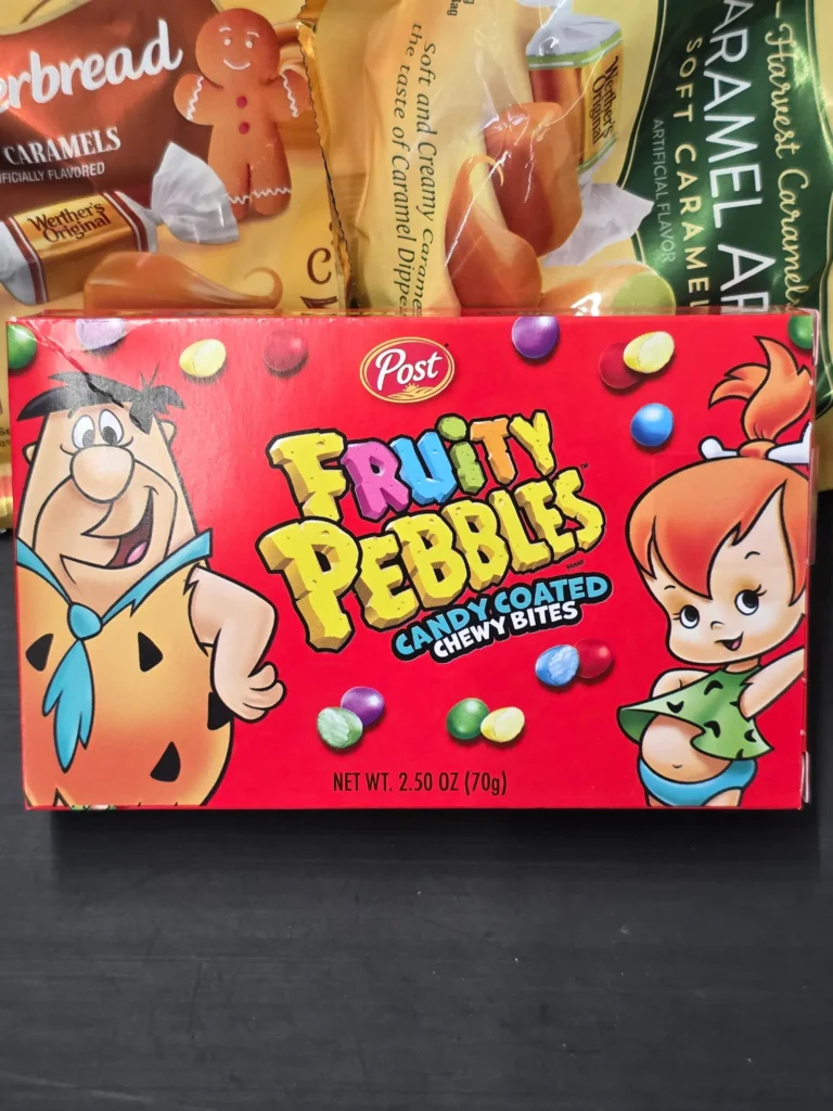 Post Fruity Pebbles Candy Coated Chewy Bites.