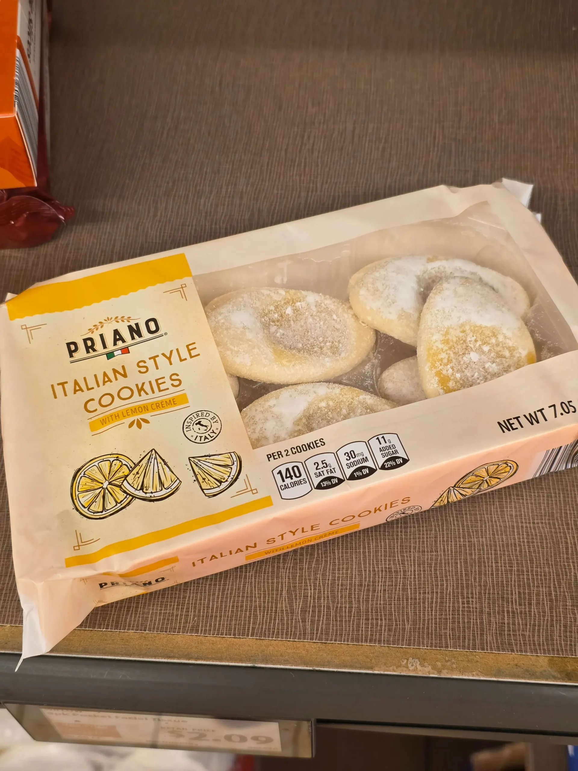 Priano Italian Style Cookies with Lemon Creme.