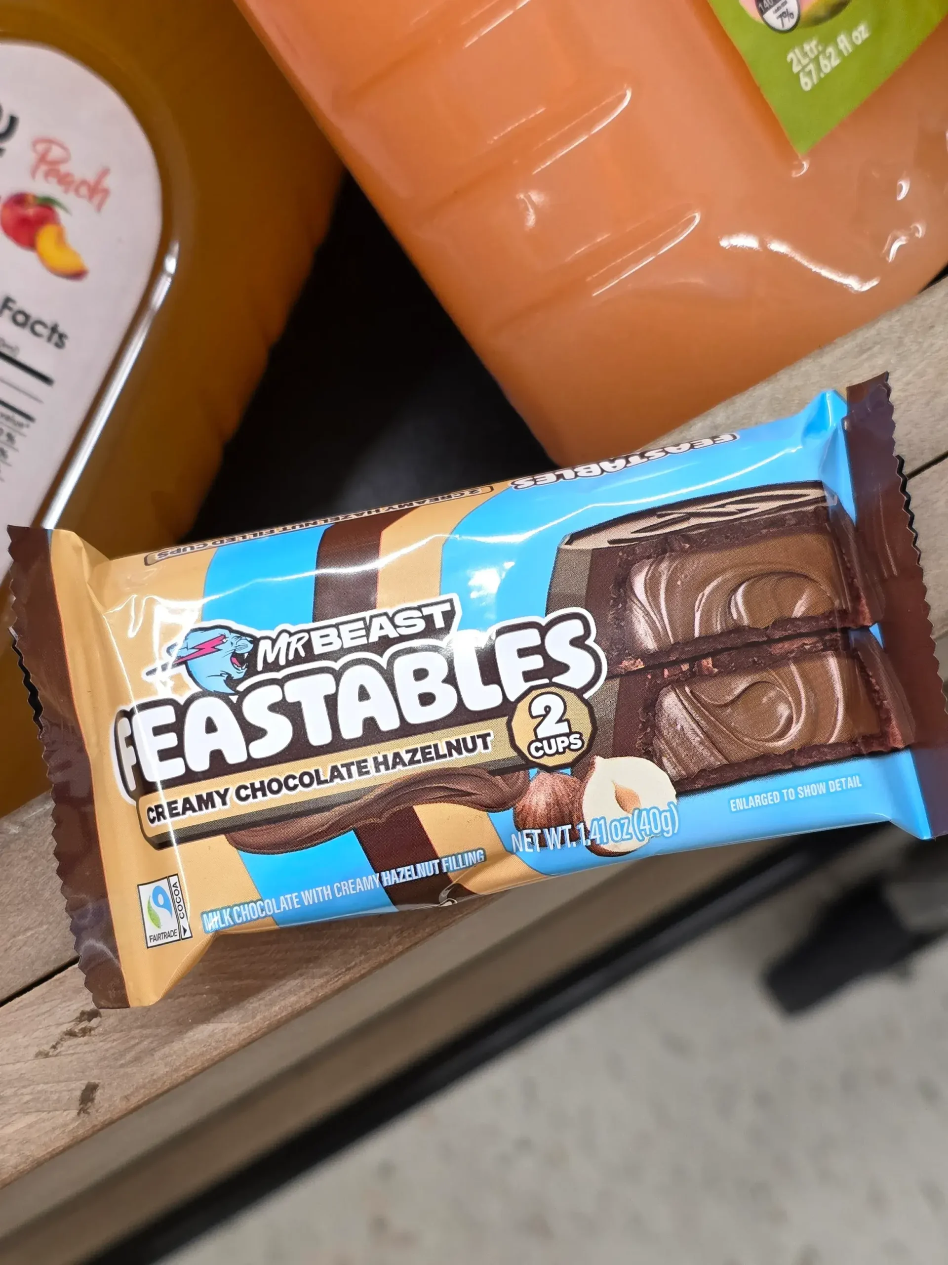 MrBeast Feastables Creamy Chocolate Hazelnut.