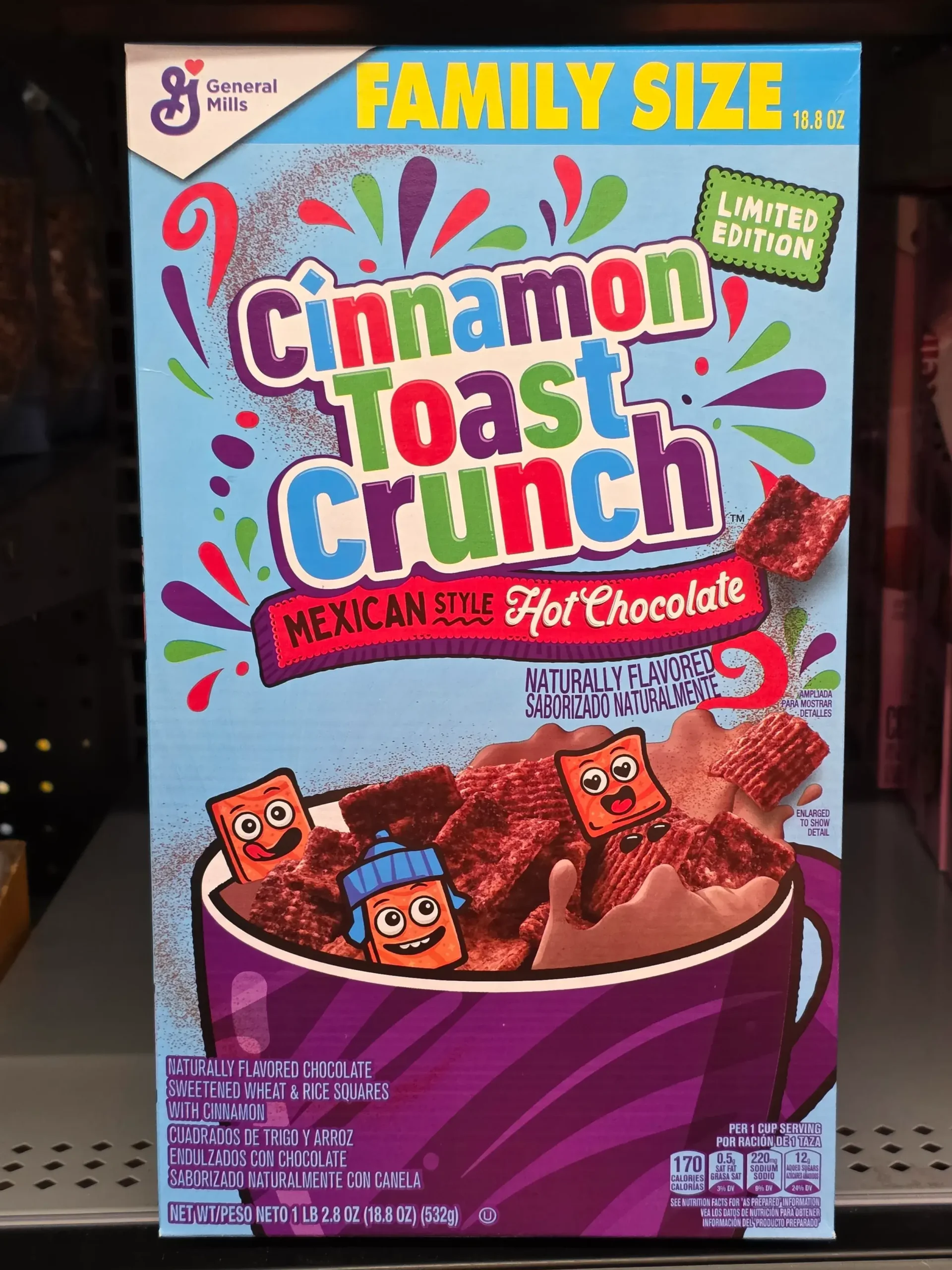 General Mills Cinnamon Toast Crunch Mexican Style Hot Chocolate.