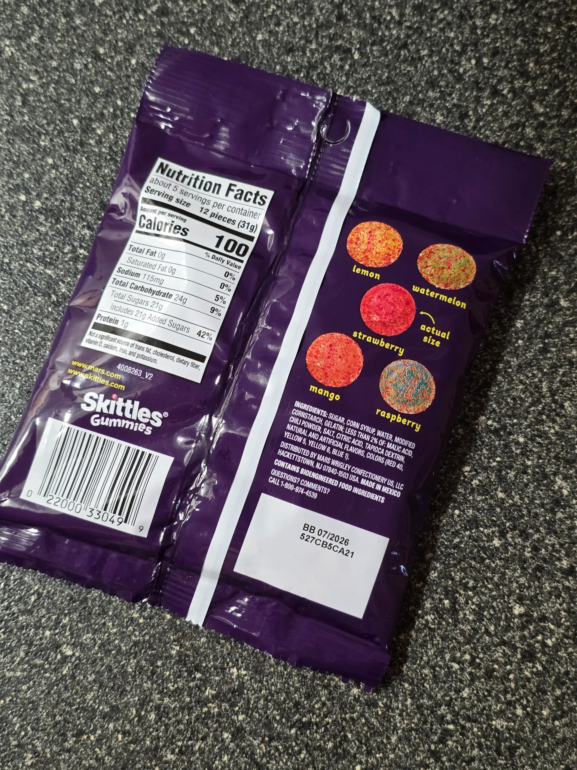 Skittles Fuego Gummies.