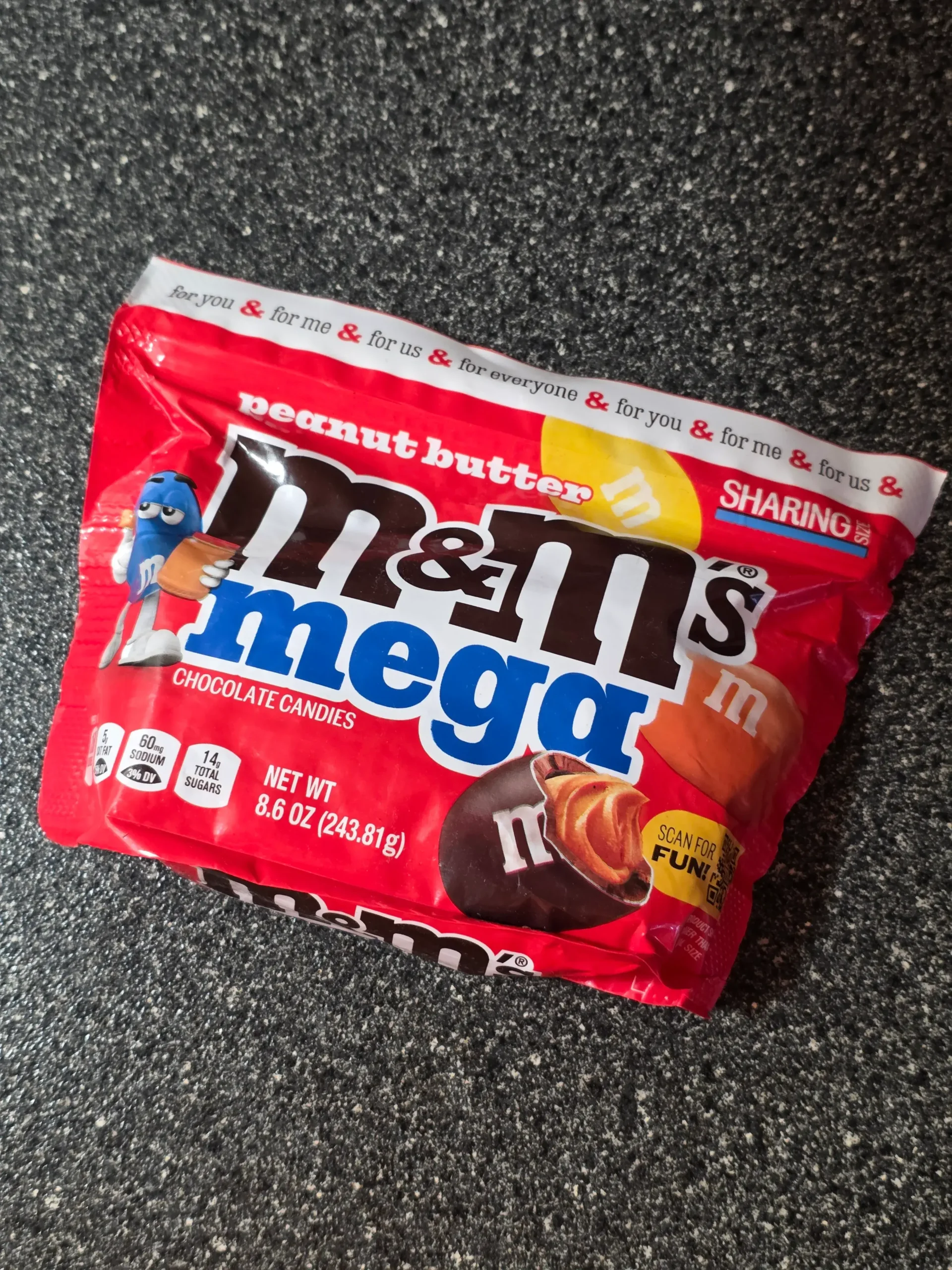 M&M's Mega Peanut Butter.