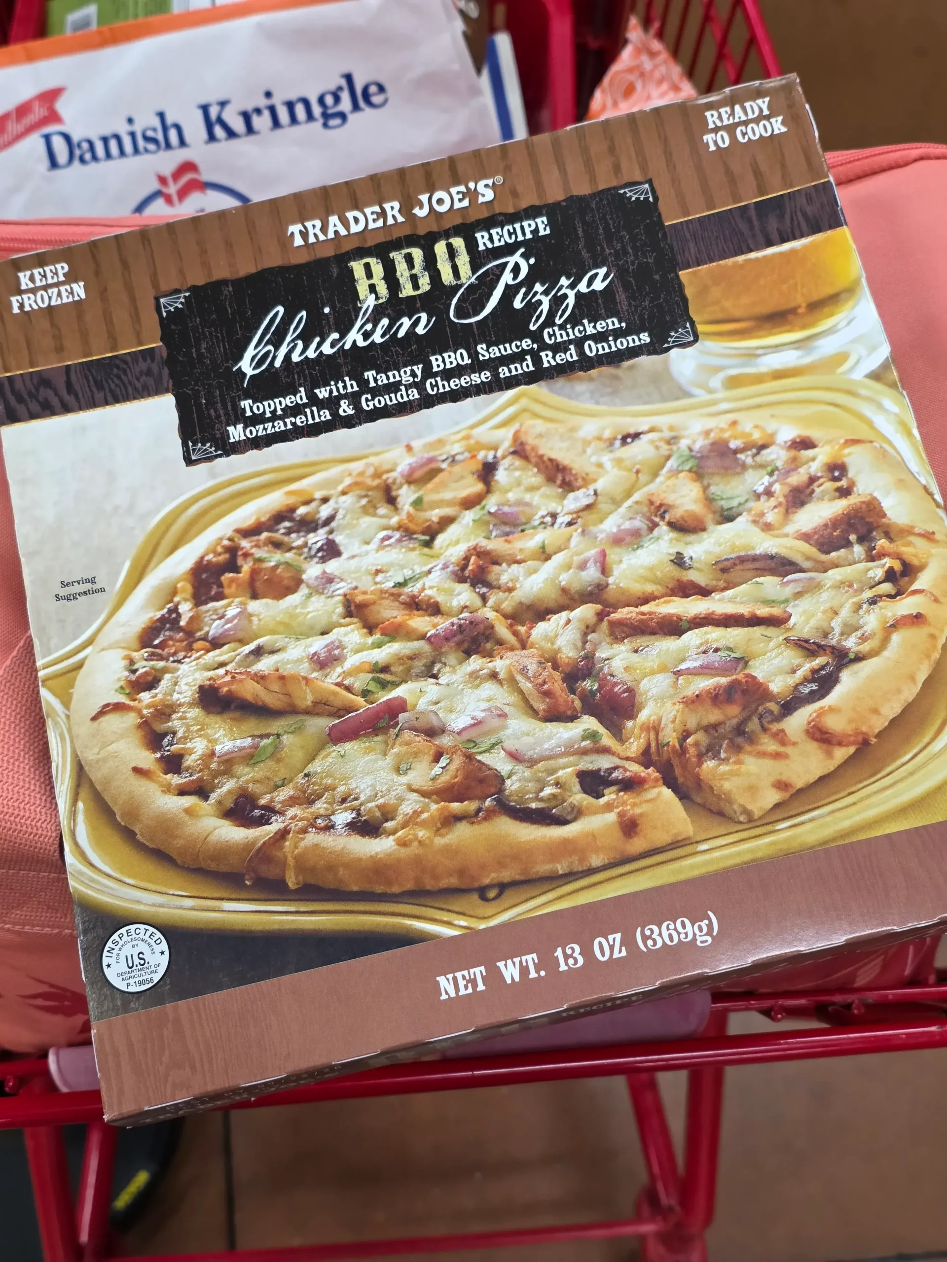 Trader Joe's BBQ Recipe Chicken Pizza.