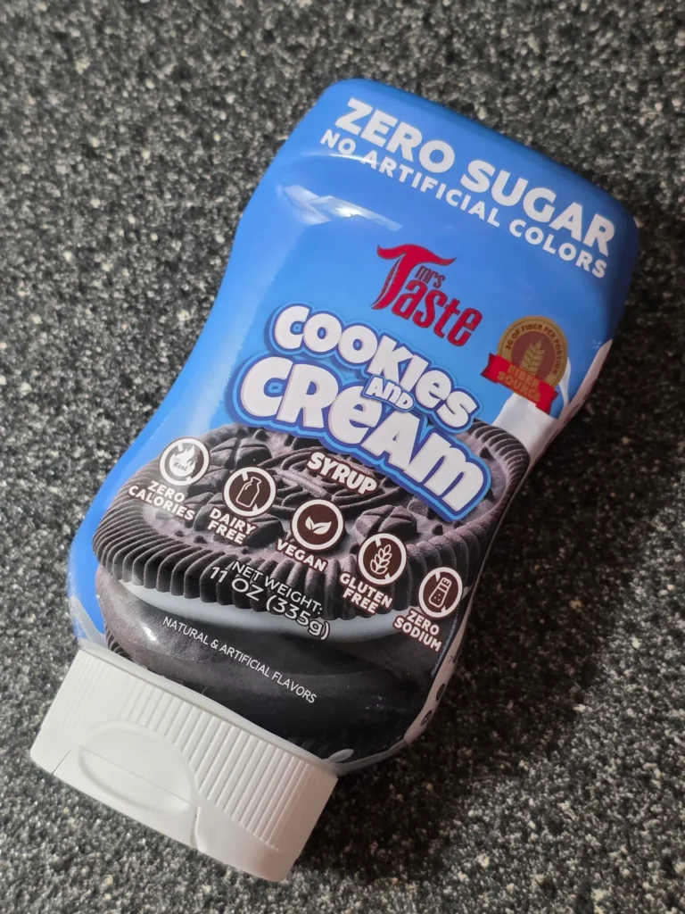Mrs Taste Cookies and Cream Zero Sugar Syrup.