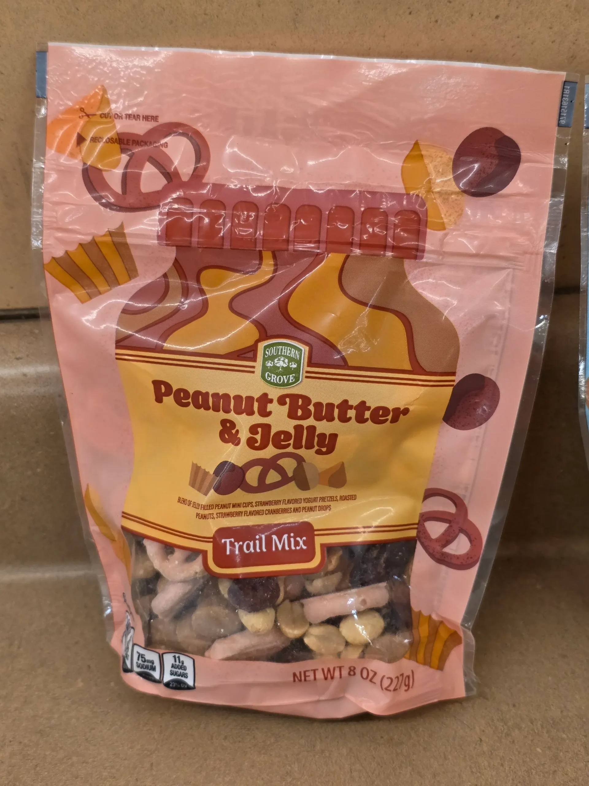 Southern Grove Fluffer Nutter and Peanut Butter & Jelly Trail Mix.