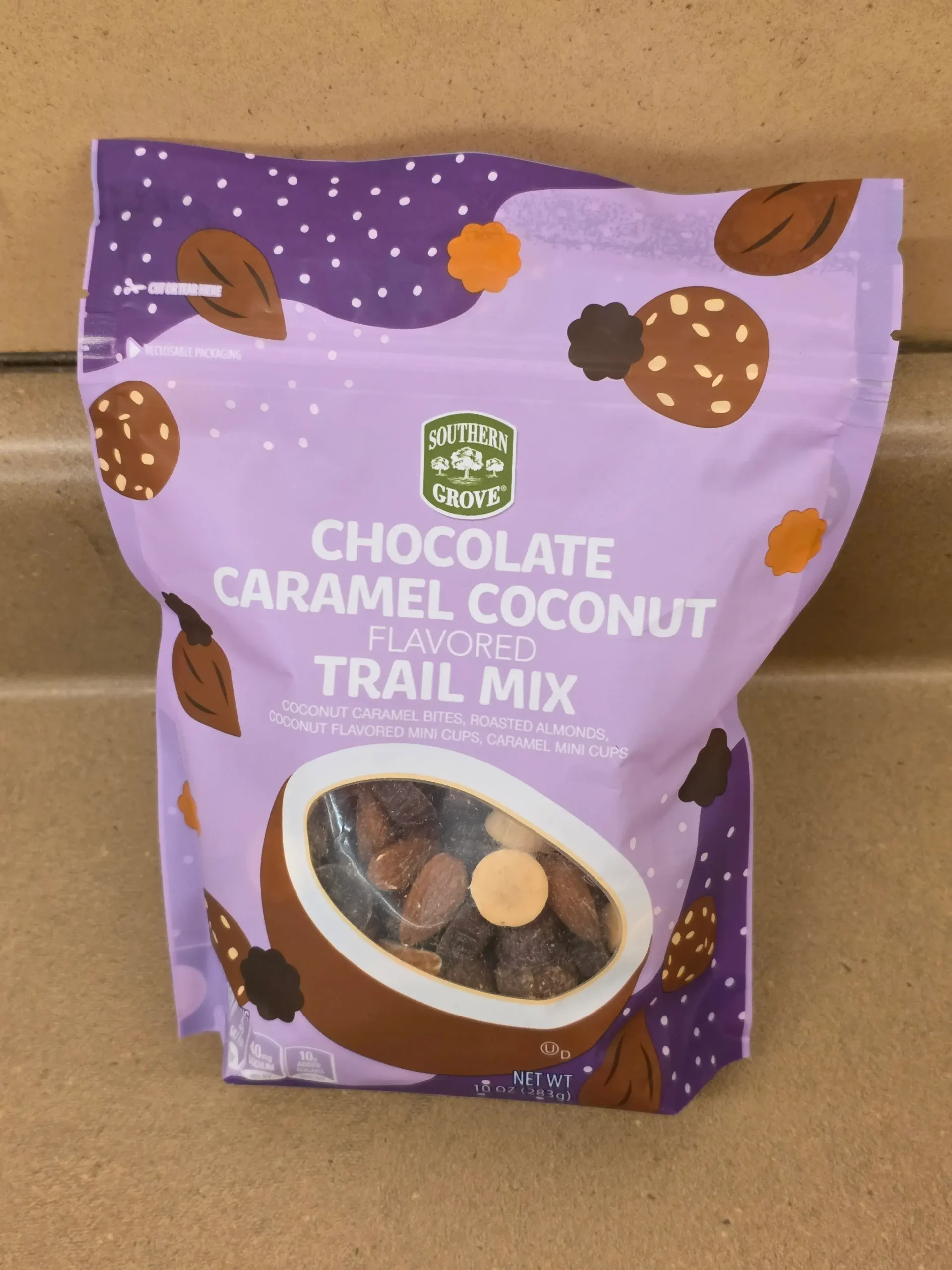 Southern Grove Chocolate Caramel Coconut Flavored Trail Mix.