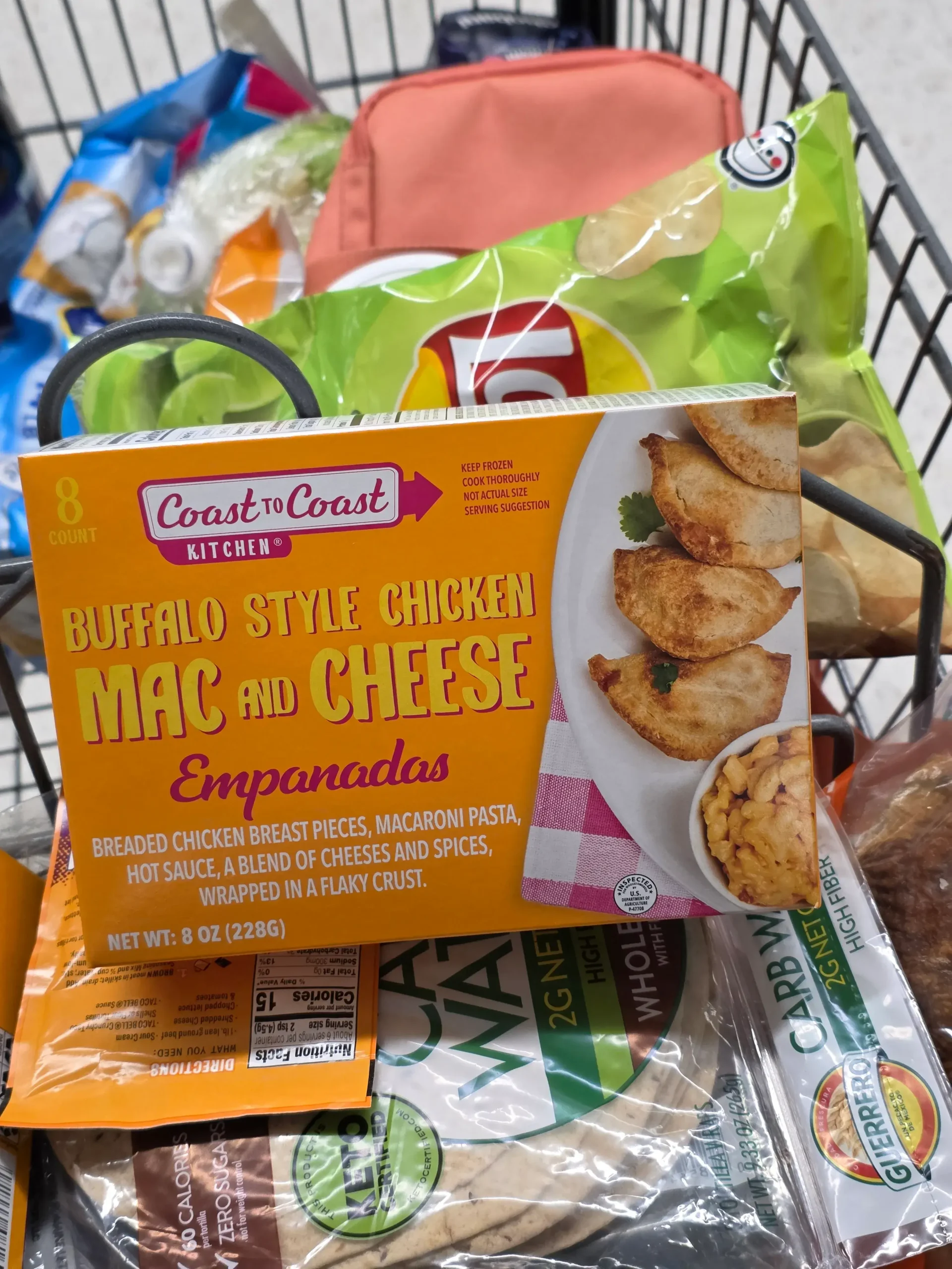 Coast to Coast Kitchen Buffalo Style Chicken Mac and Cheese Empanadas.