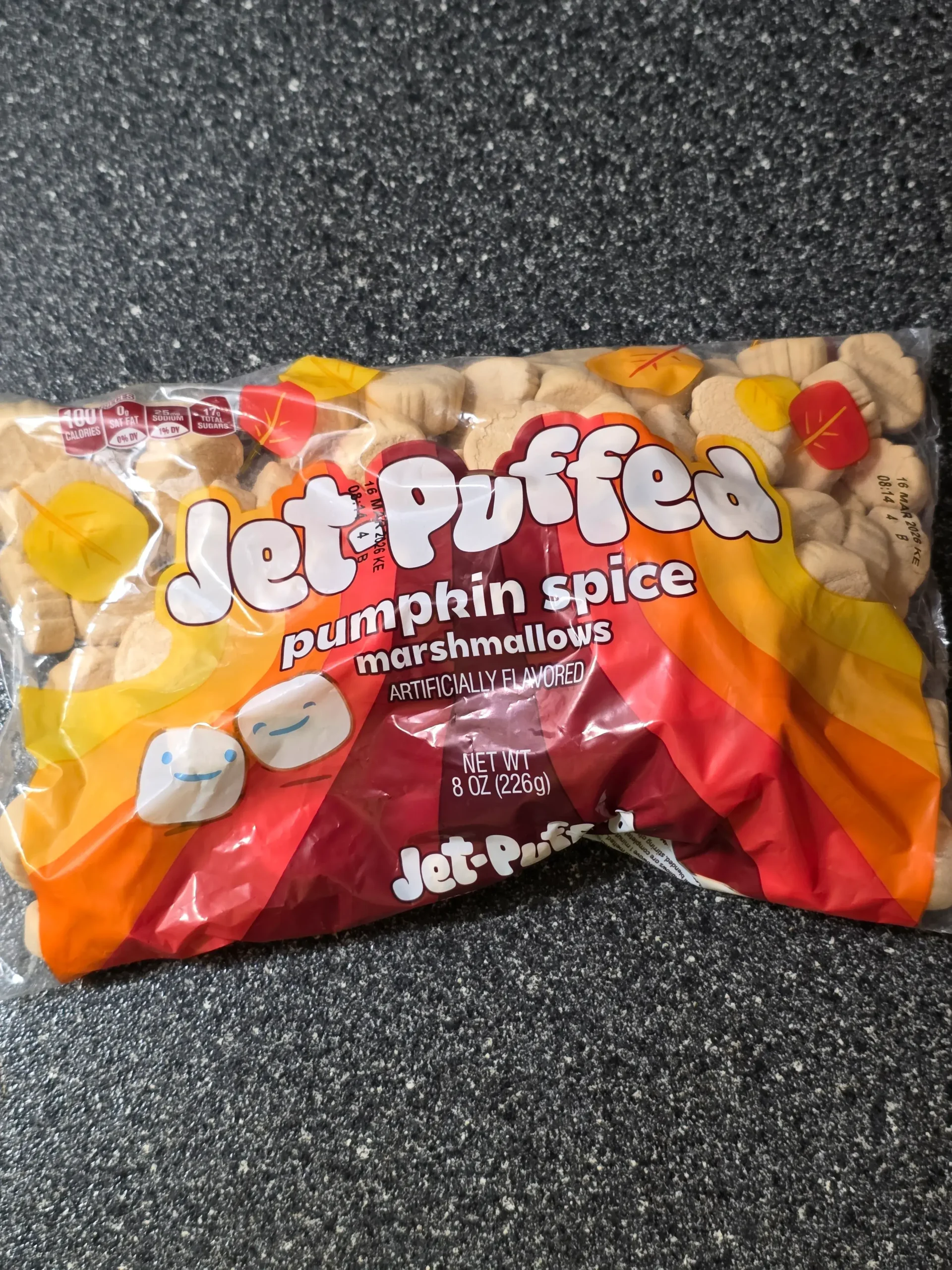 Jet Puffed Pumpkin Spice Marshmallows.