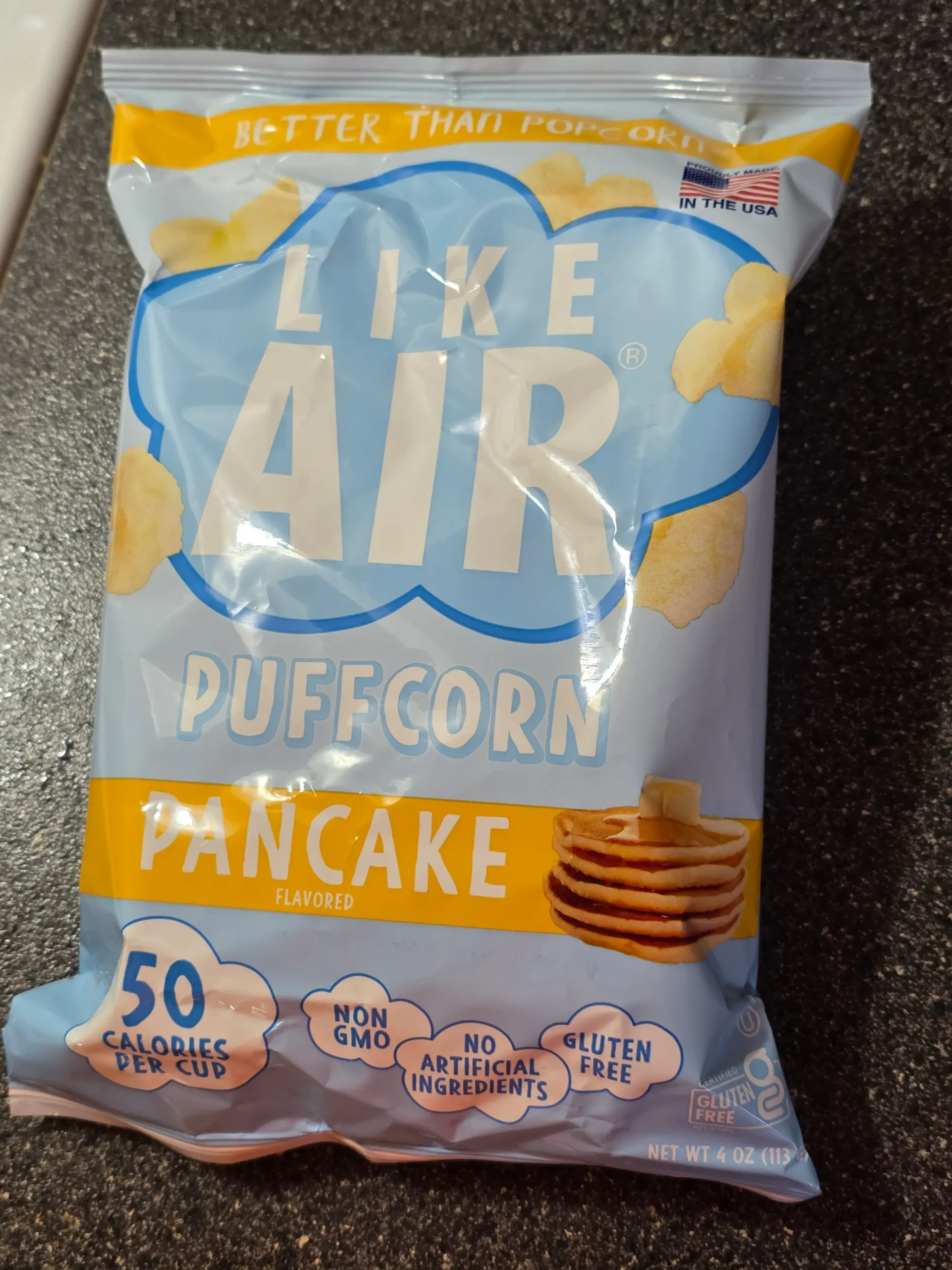Like Air Pancake Flavored Puffcorn Popcorn.