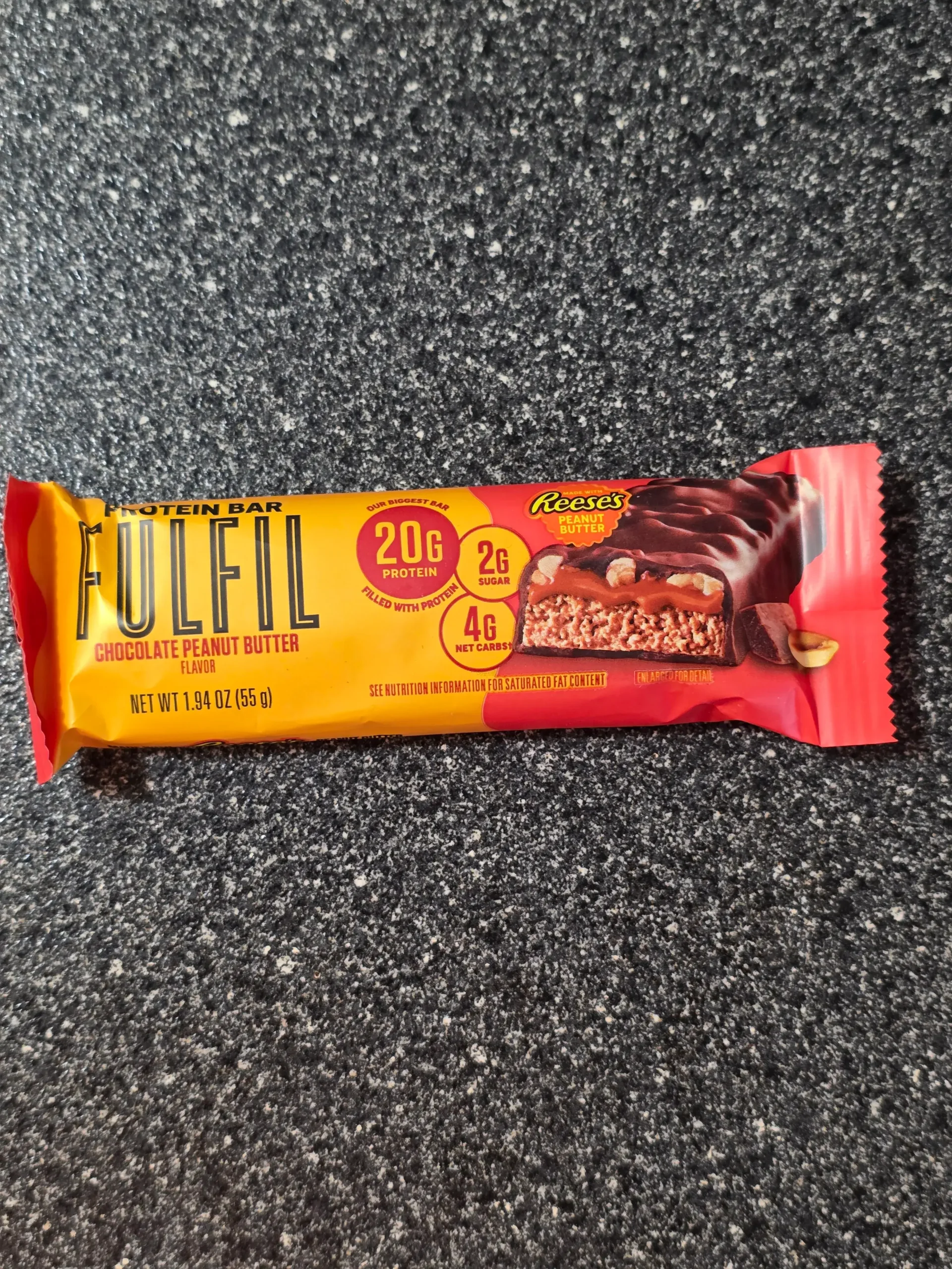 FULFIL Chocolate Peanut Butter with Reese's Flavor Protein Bar.