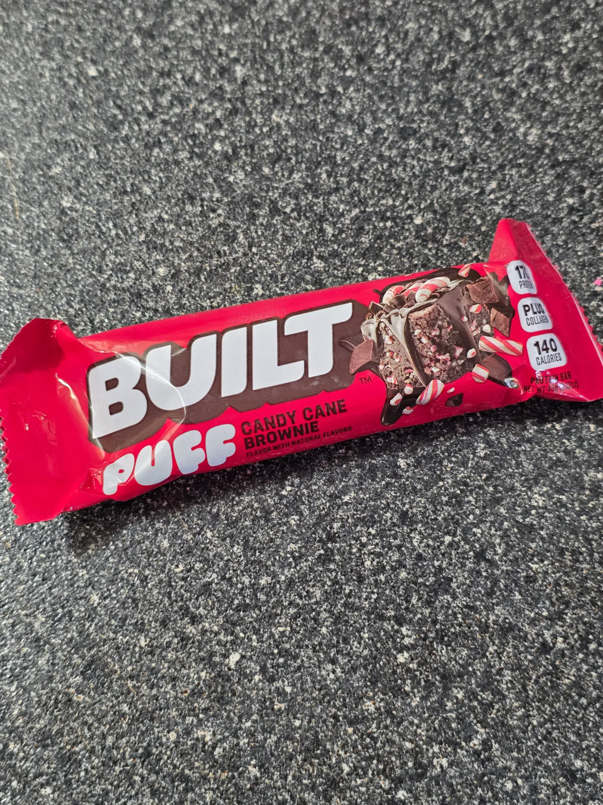 Built Puff Candy Cane Brownie.