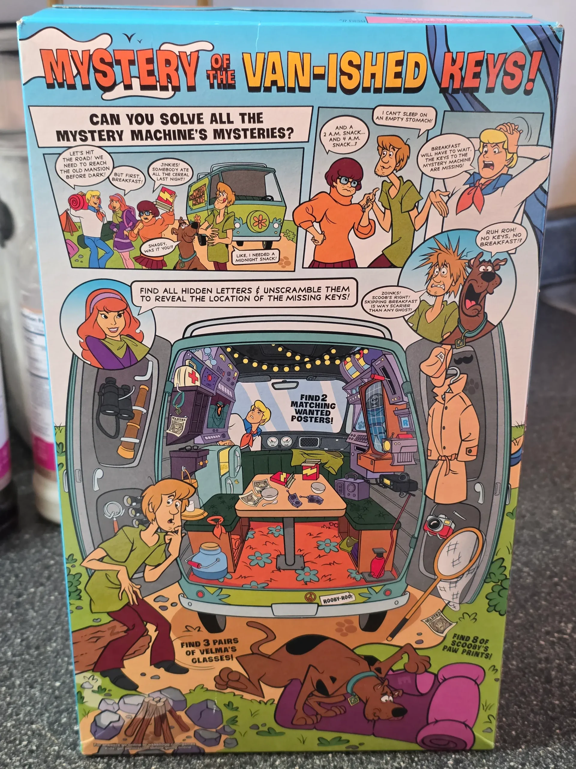 Kellogg's Scooby Doo Cinnamon Crisp Cereal.