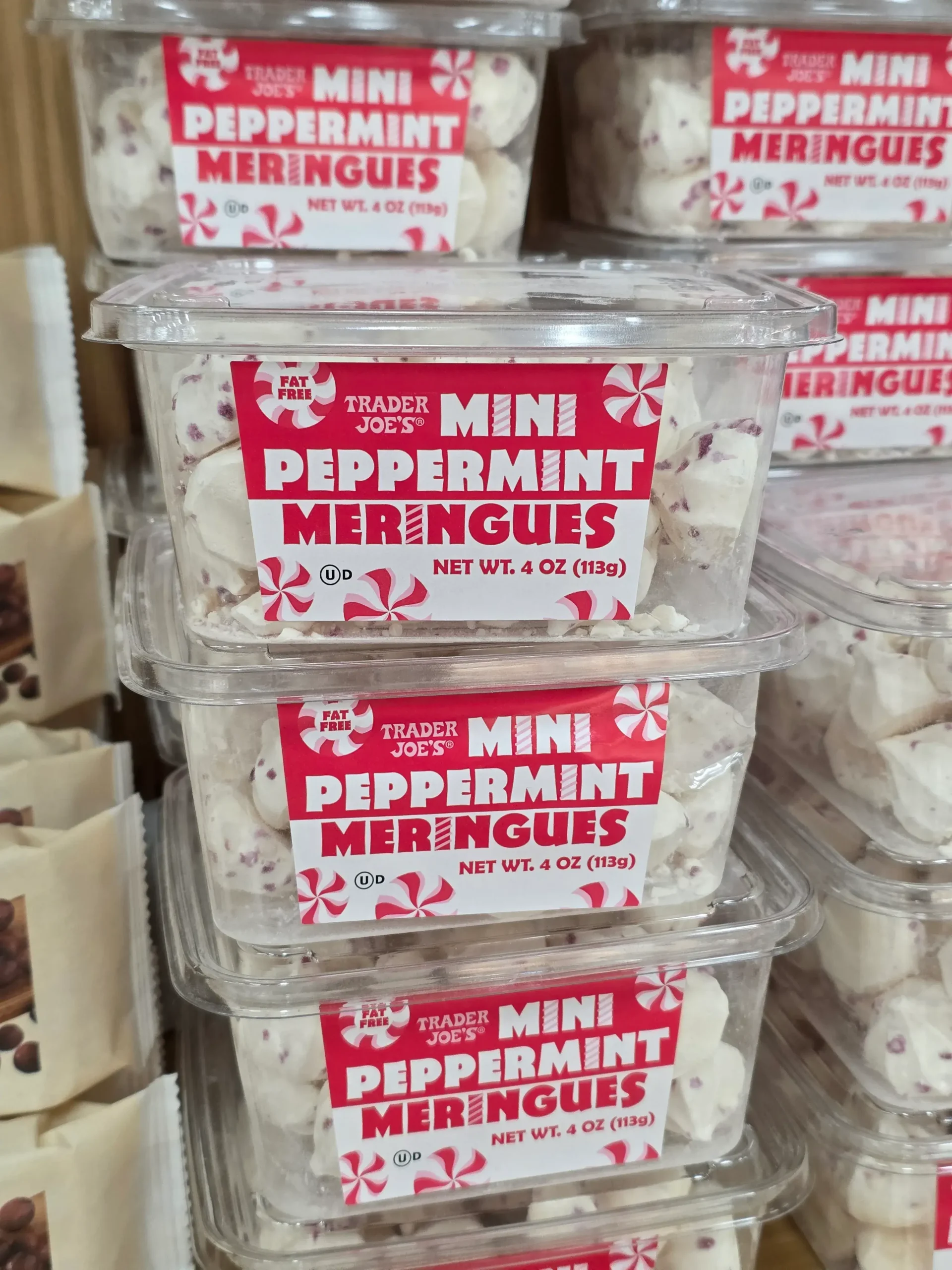 Trader Joe's Mini Peppermint Meringues.