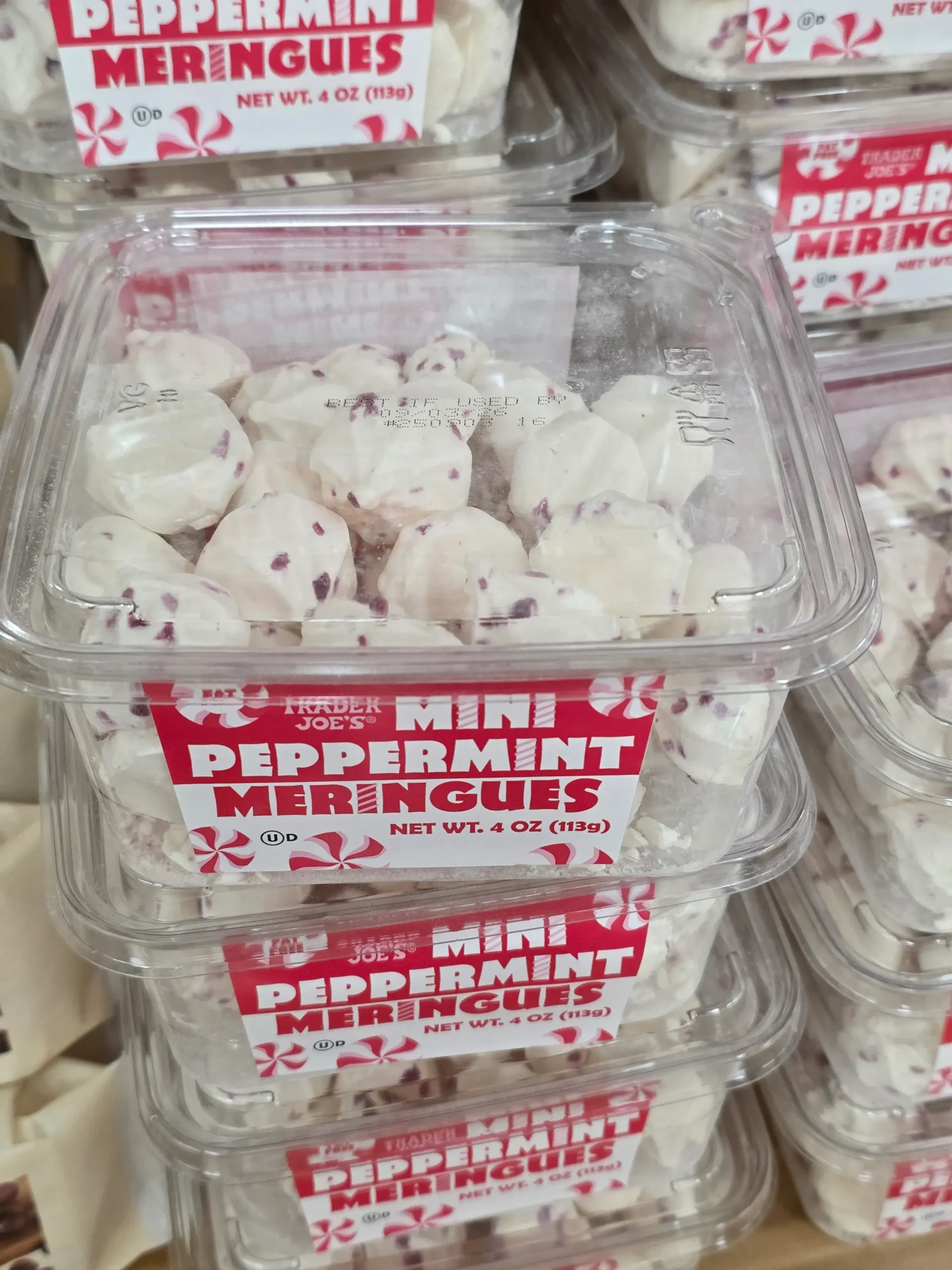 Trader Joe's Mini Peppermint Meringues.