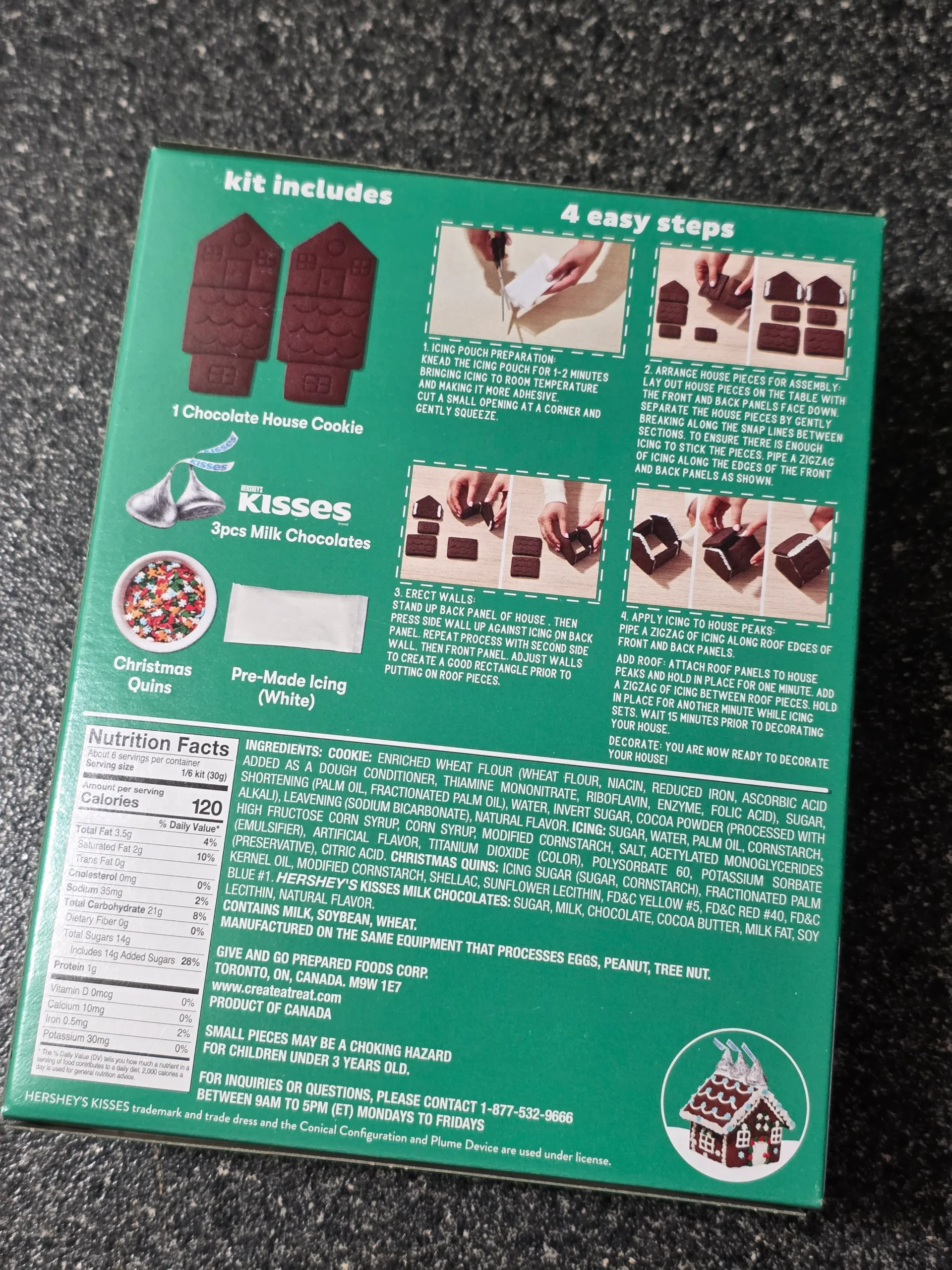 Create-A-Treat Hershey's Kisses Chocolate House Cookie Kit.