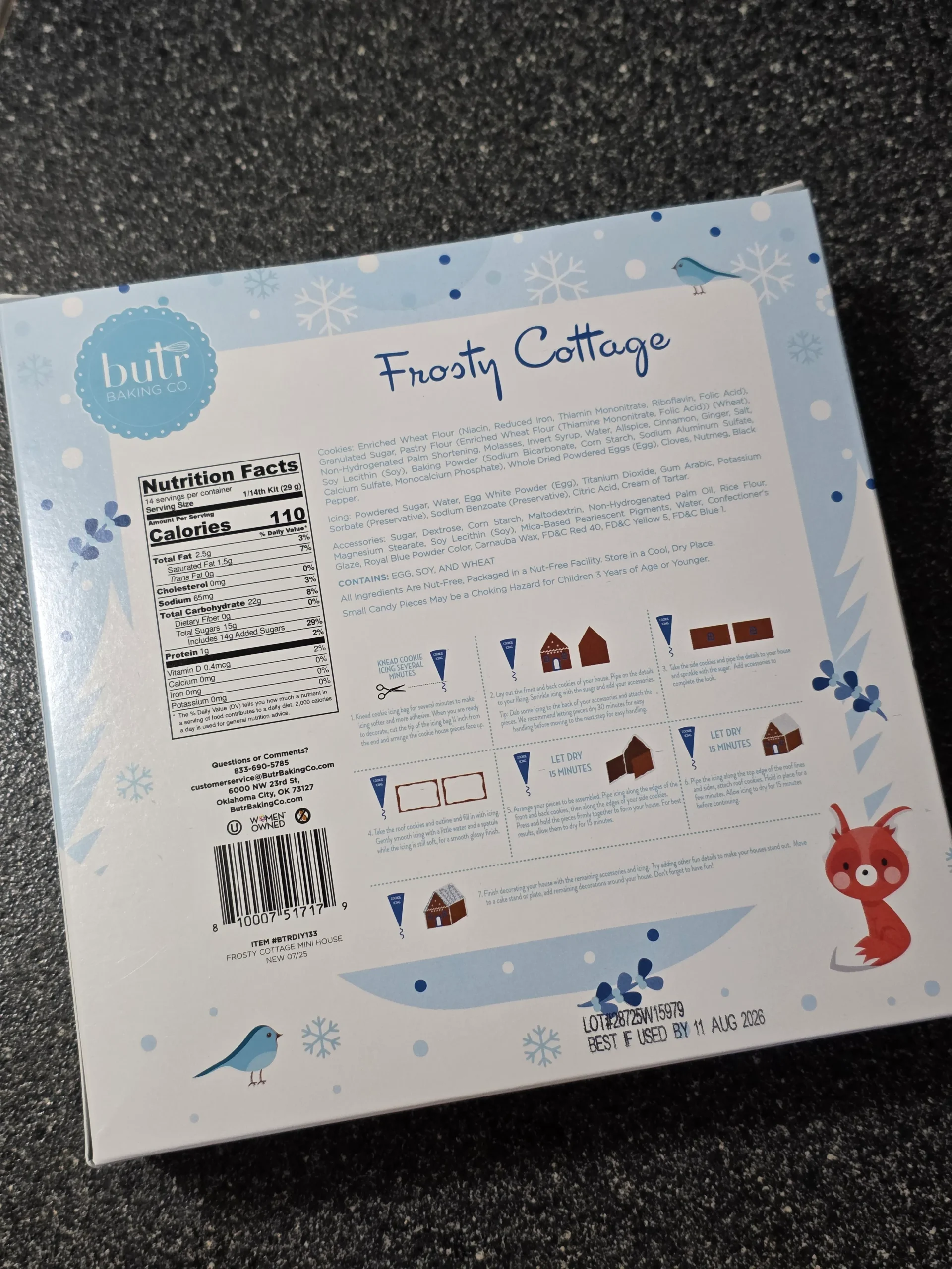 Butr Baking Co. Gingerbread House Kit.