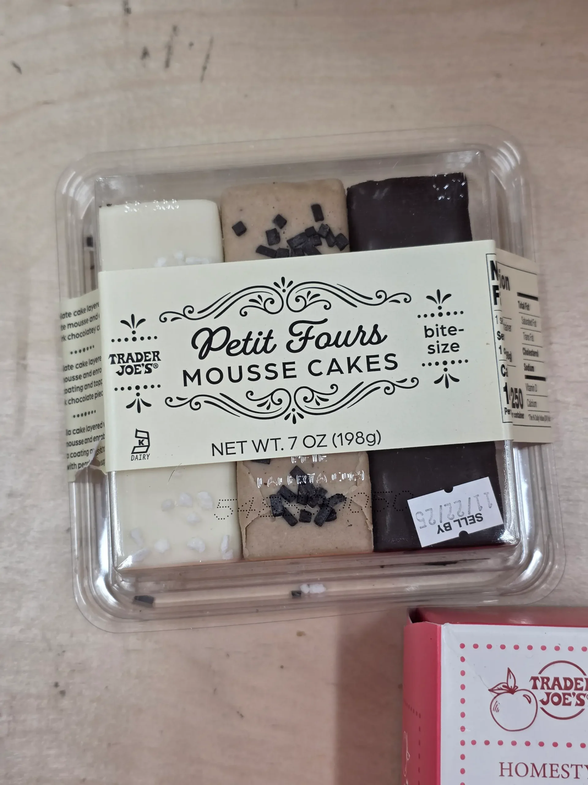 Trader Joe's Petit Fours Mousse Cakes.
