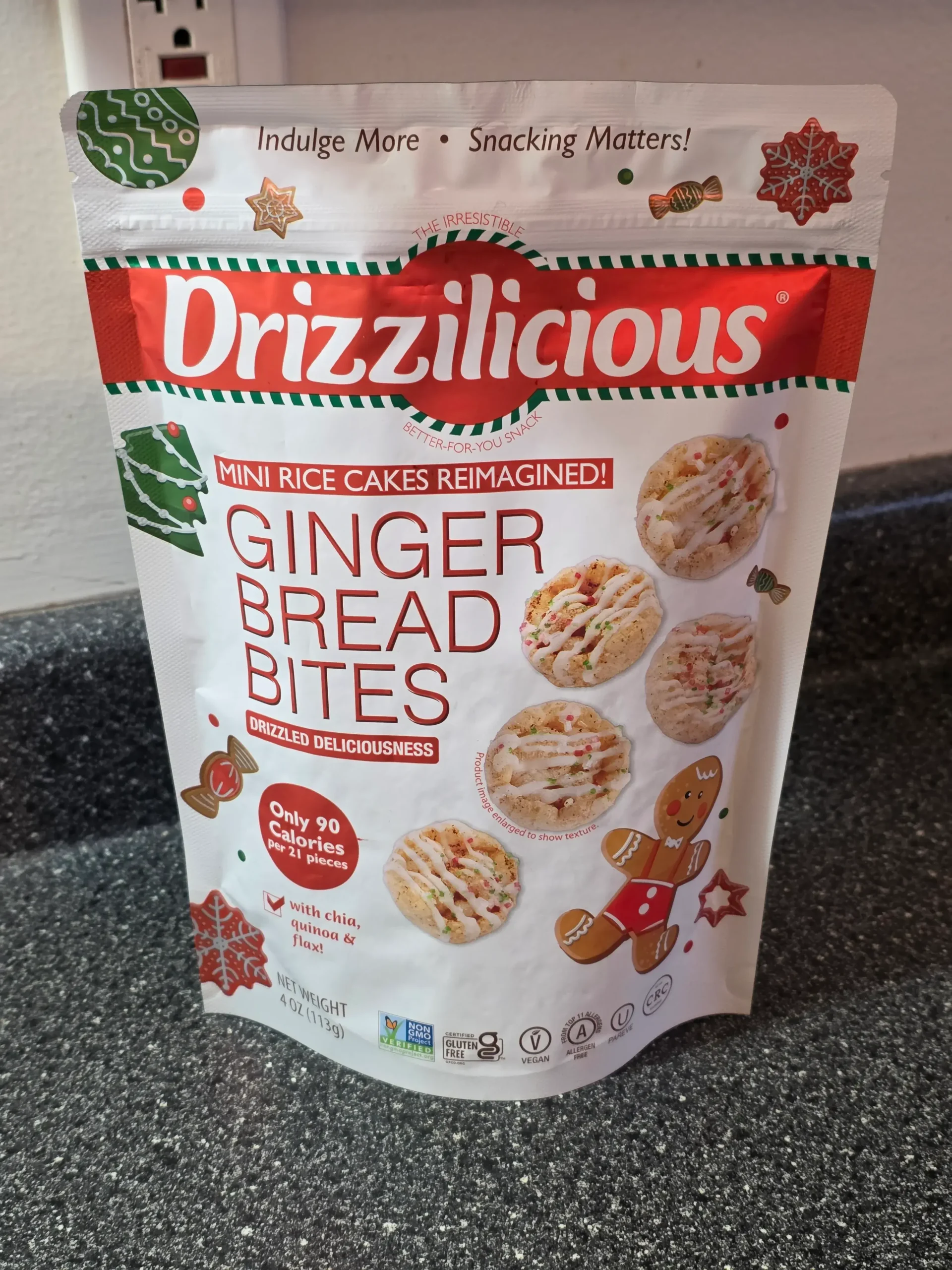 Gingerbread Drizzilicious Mini Rice Cakes.