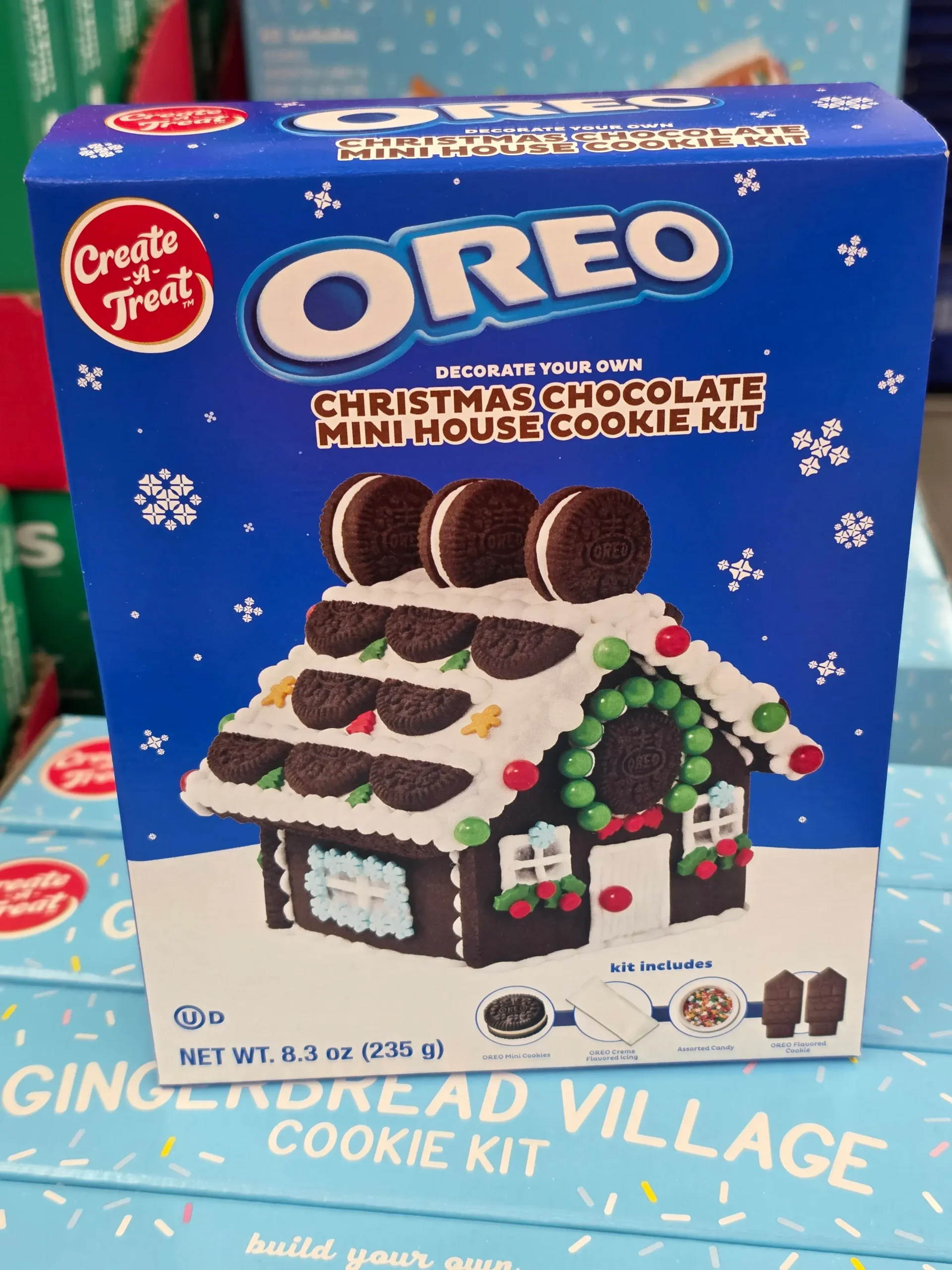 Create-A-Treat Oreo Christmas Chocolate Mini House Cookie Kit.